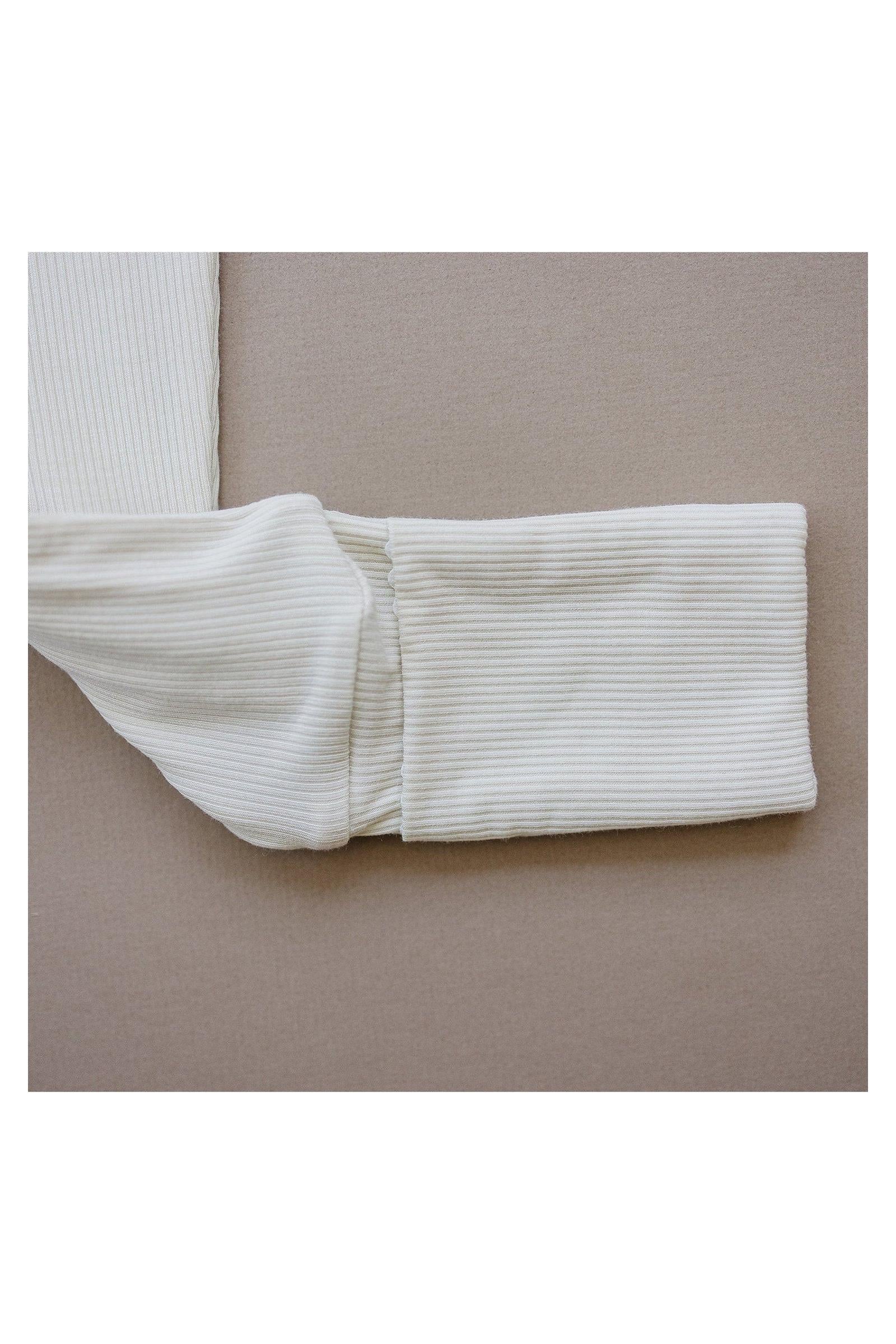 Cream Ribbed Zipper Pajama, Bamboo, Preemie, Baby Essentials