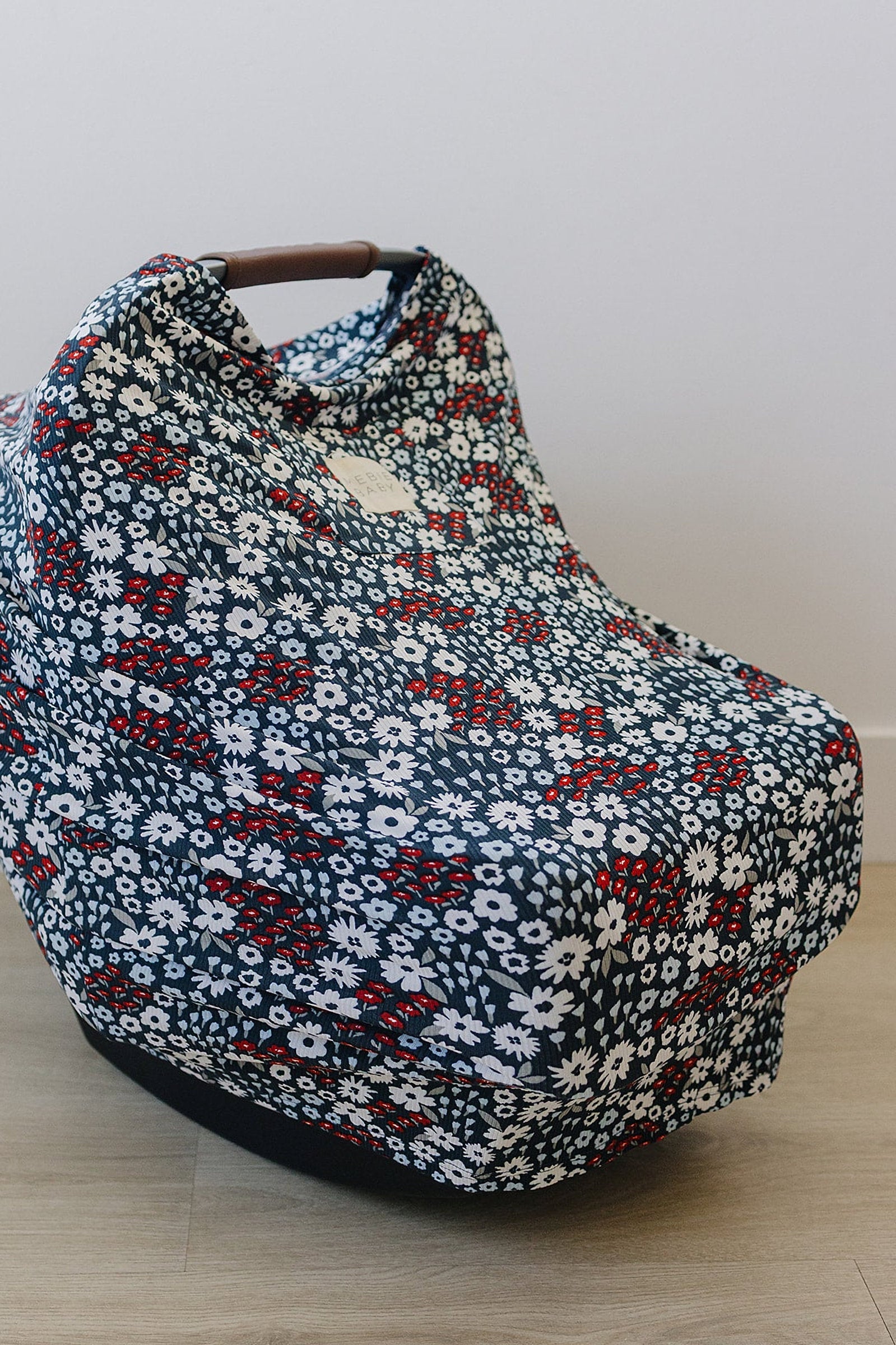 Americana Floral Ribbed Multi-Use, Bamboo, Car Seat & Nursing Cover, Baby