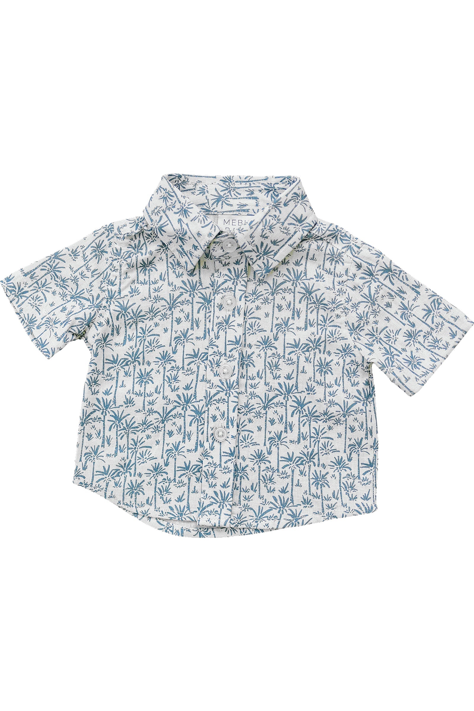 Palm Tree Linen Button Up Shirt, Baby, Toddler & Kids
