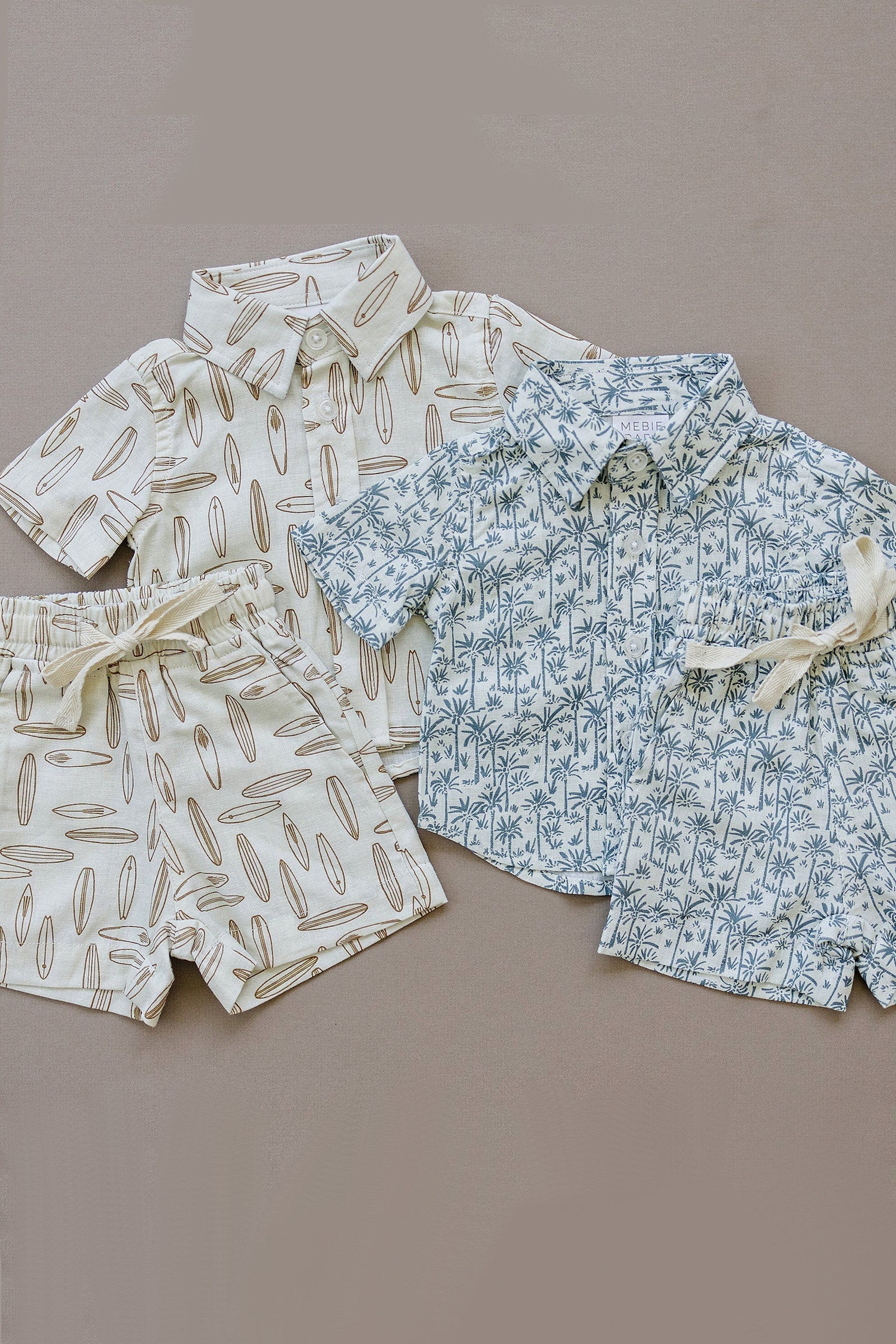 Surfboard Button Up Shirt, Linen Rayon, Baby, Toddler & Kids