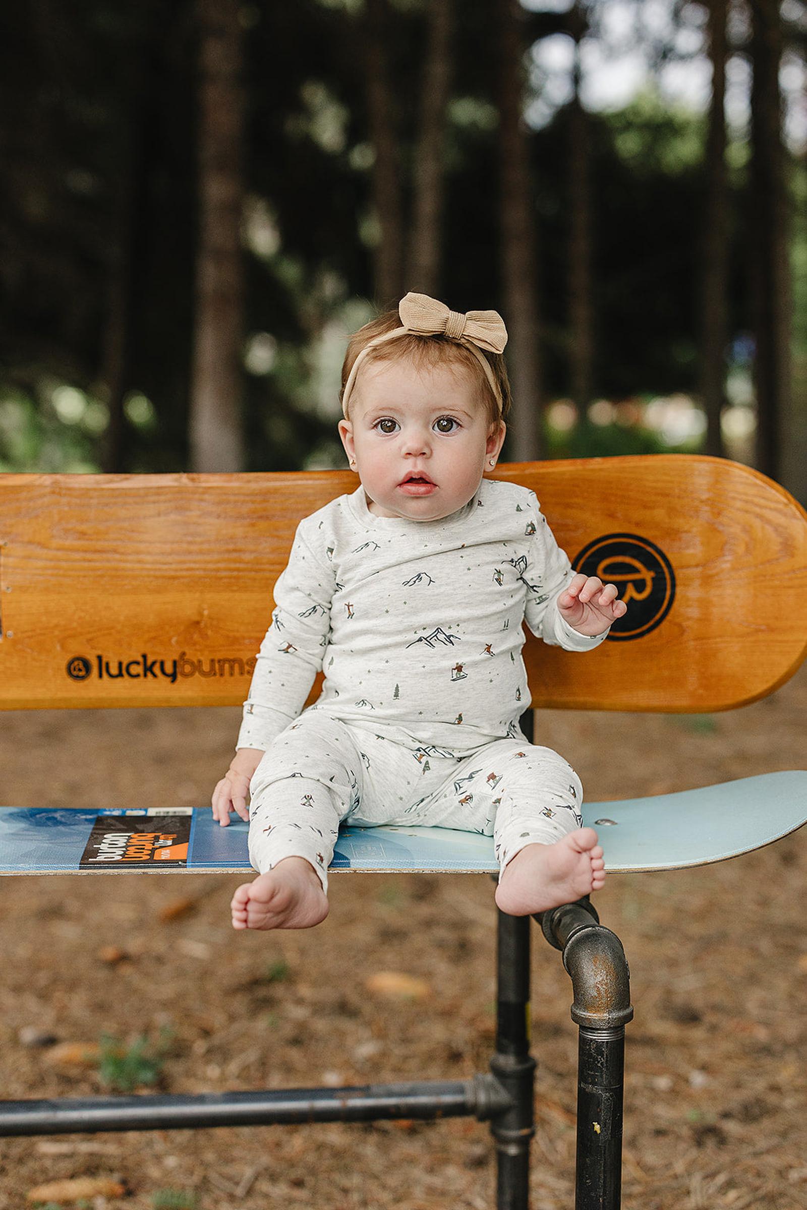 Ski Print Cozy Pajama Set, Cotton, Baby Essentials