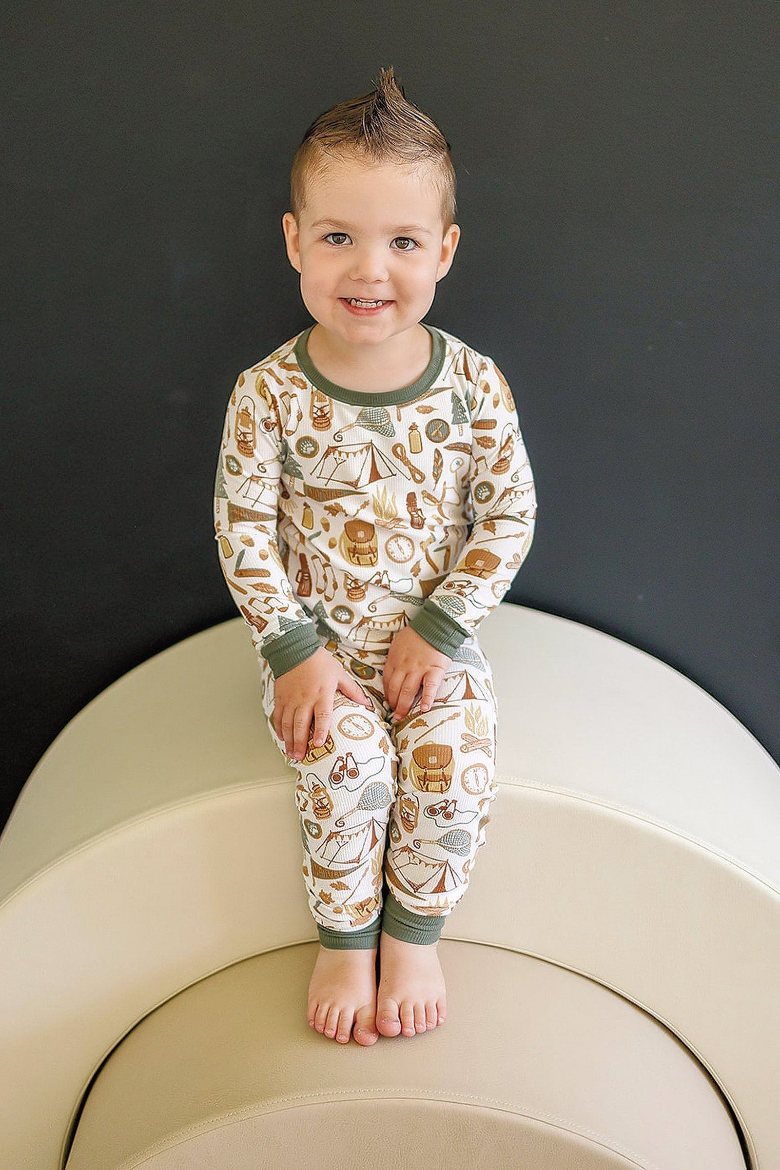 Camping Trip Ribbed Cozy Pajama Set, Bamboo, Gender Neutral, Baby, Toddler & Kids