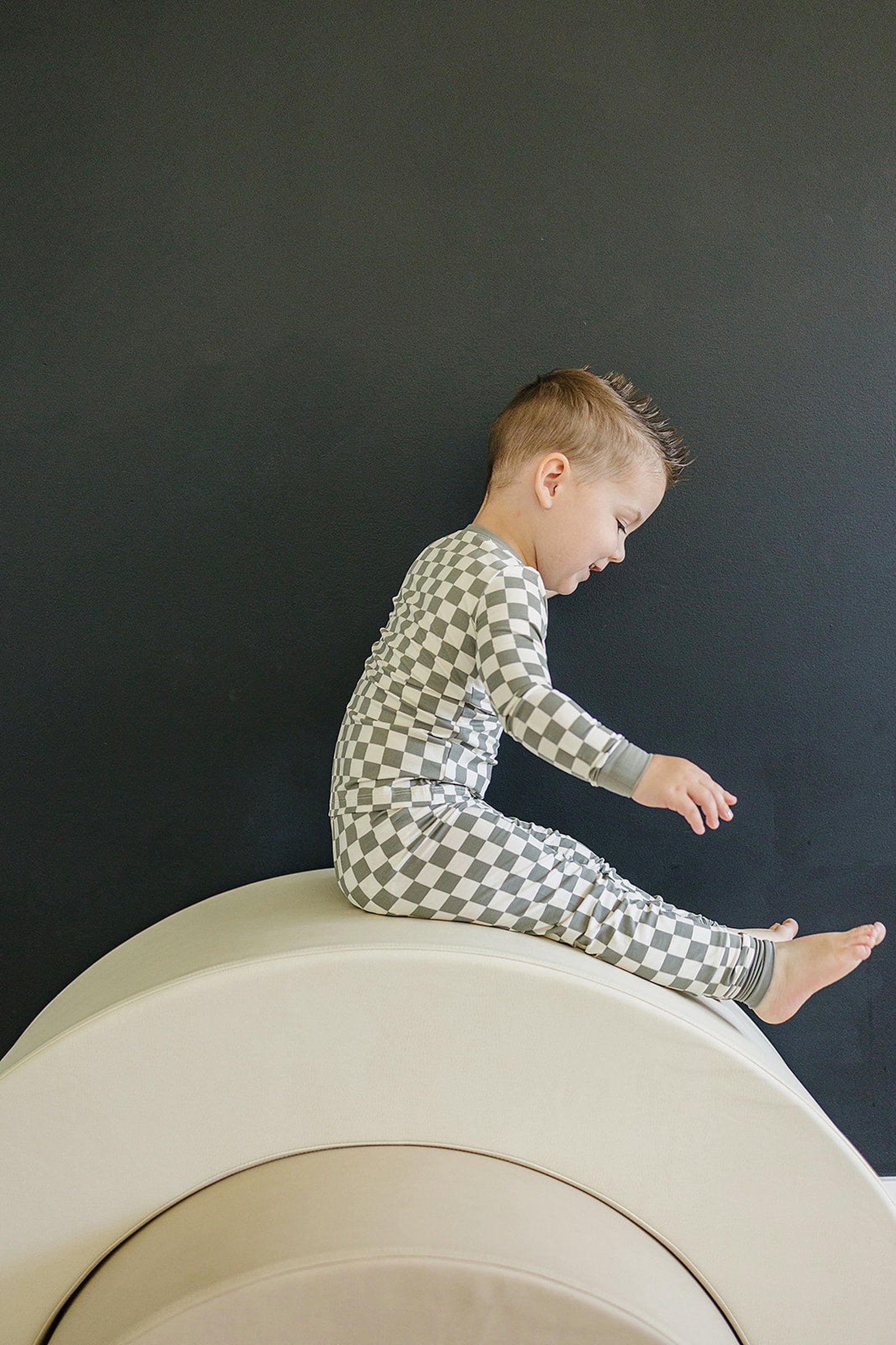 Light Green Checkered Cozy Pajama Set, Bamboo, Baby Essentials, Gender Neutral