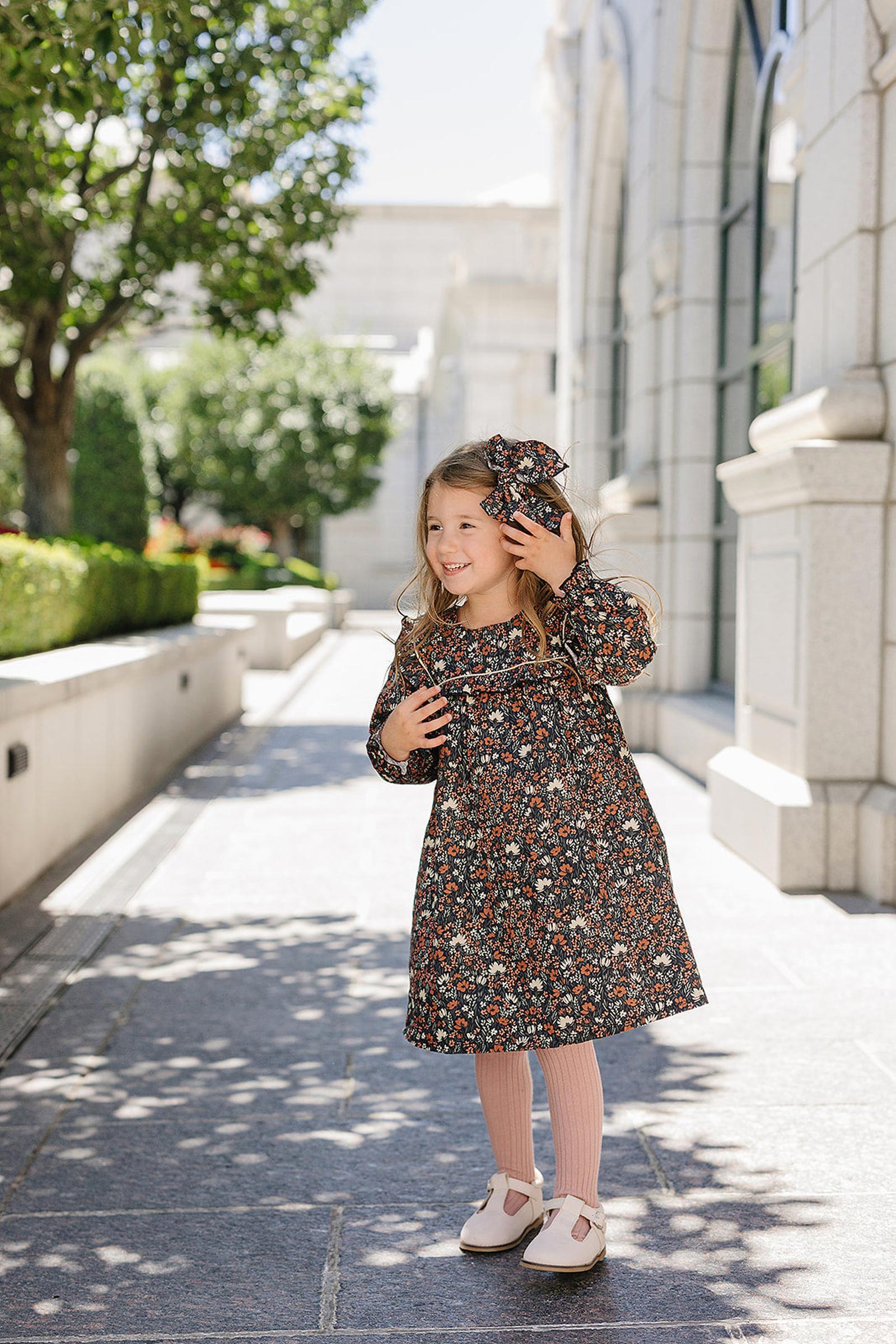 Autumn Midnight Meadow Dress, Cotton, Baby, Toddler & Kids