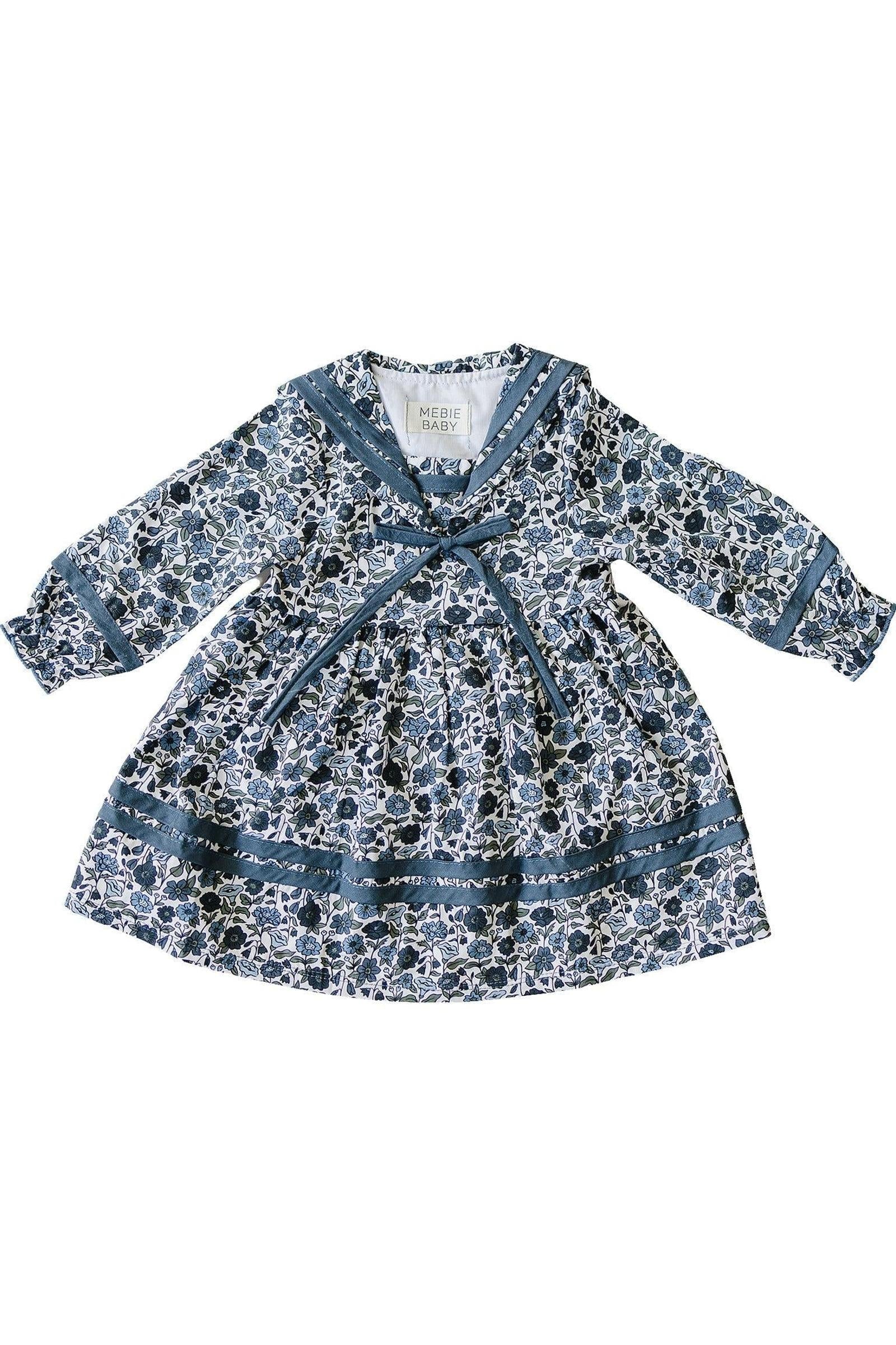 Timeless Floral Sailor Dress For Girls, Cotton, Sizes 0-8