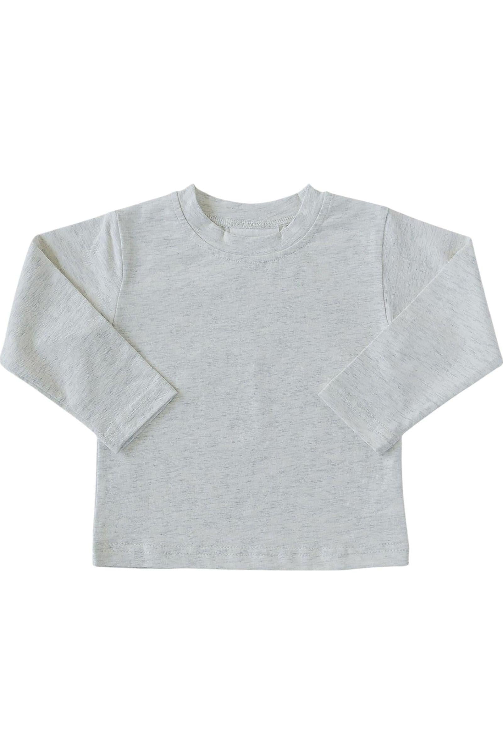 Heather Grey Long Sleeve T-Shirt| Classic Fit, Cotton, Baby & Toddler