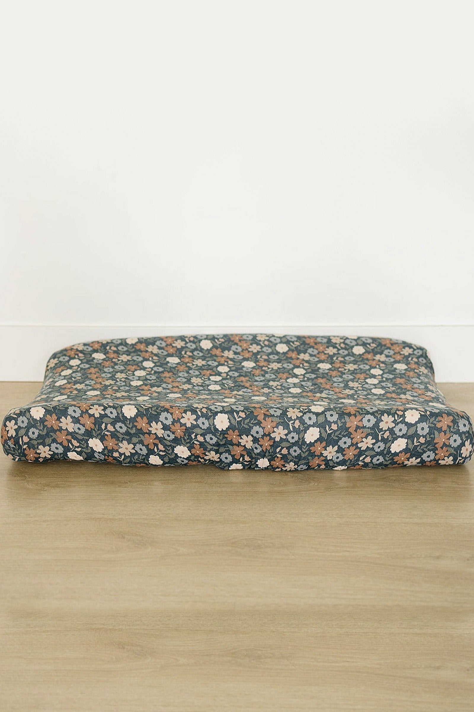 Midnight Floral Print Muslin Changing Pad Cover, 100% Cotton, Baby Essentials
