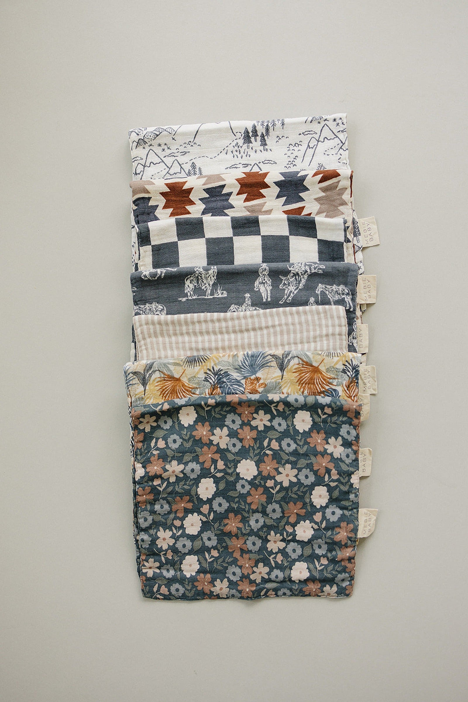 Wild West Muslin Burp Cloth, 100% Cotton, Baby Essentials, Rodeo Collection