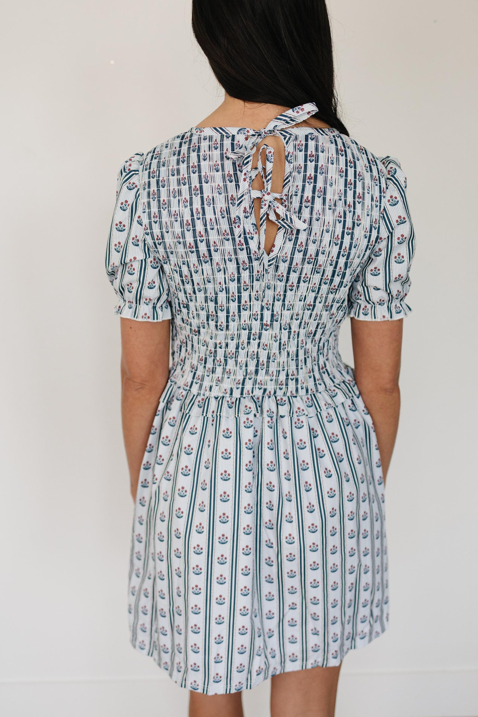 Cotton Block Print Floral Dress, Women, Family Matching Outfits