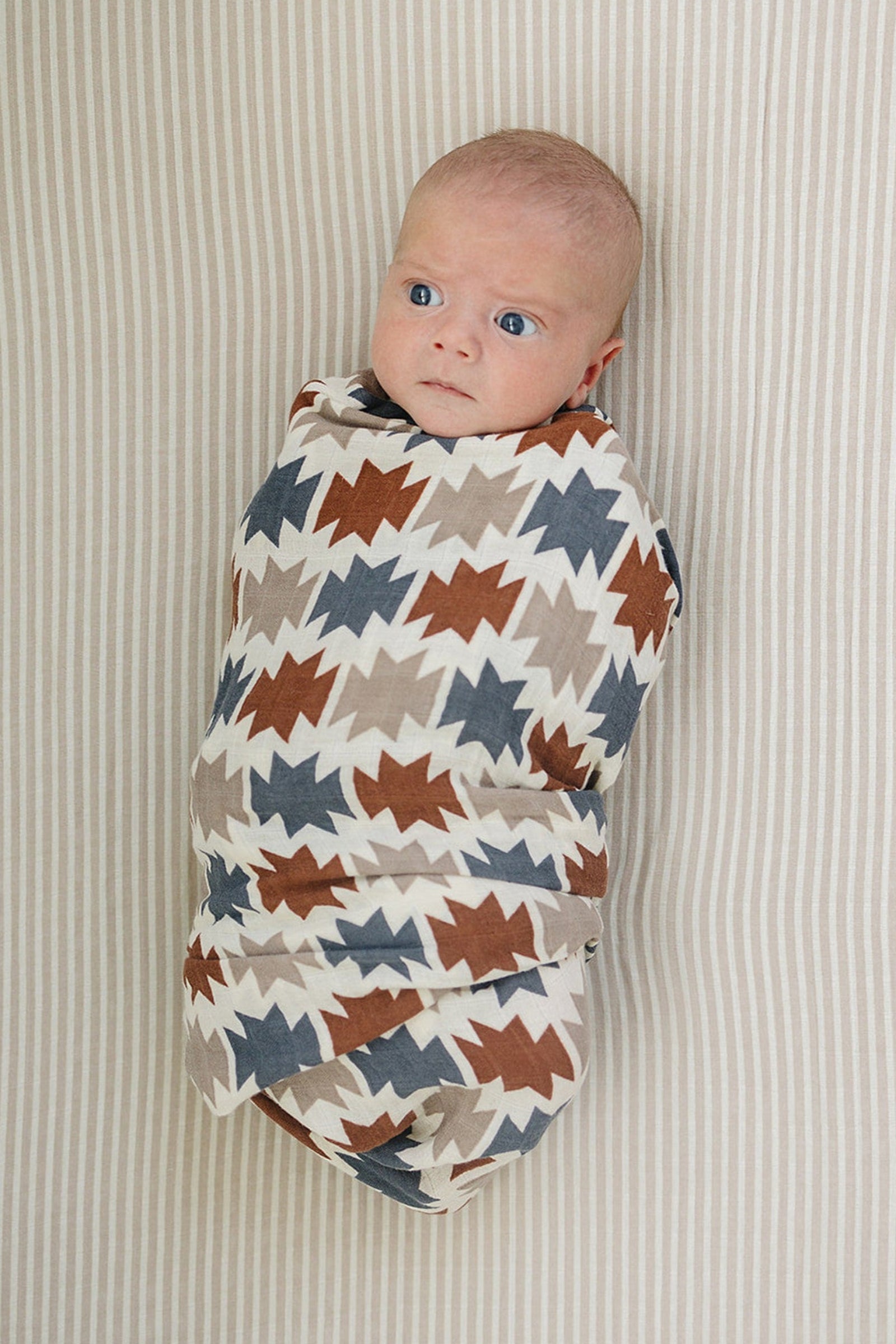 Western Aztec Muslin Swaddle Blanket, Baby Essentials, Rodeo Collection