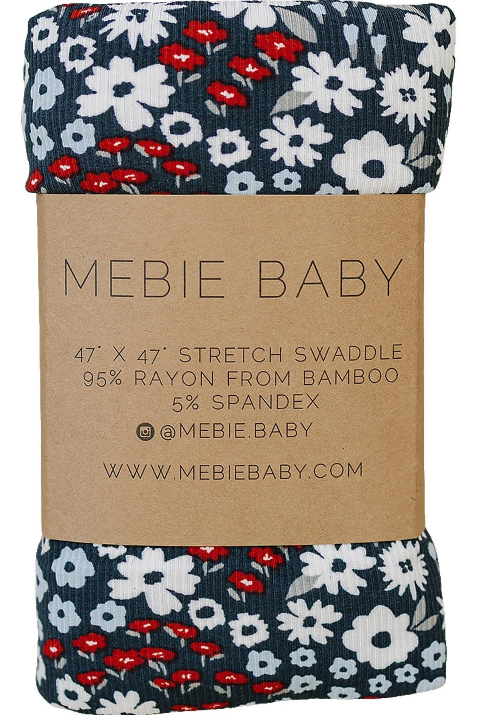 Americana Floral Ribbed Stretch Swaddle Blanket, Bamboo, Baby Essentials