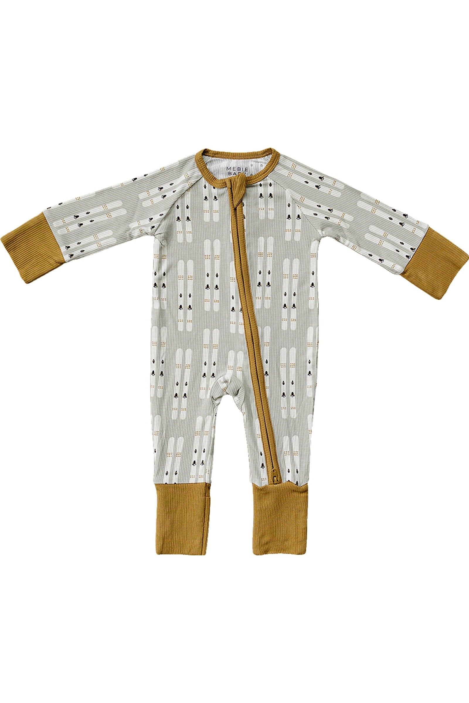 Ski Ribbed Zipper Pajama, Bamboo, Baby Essentials