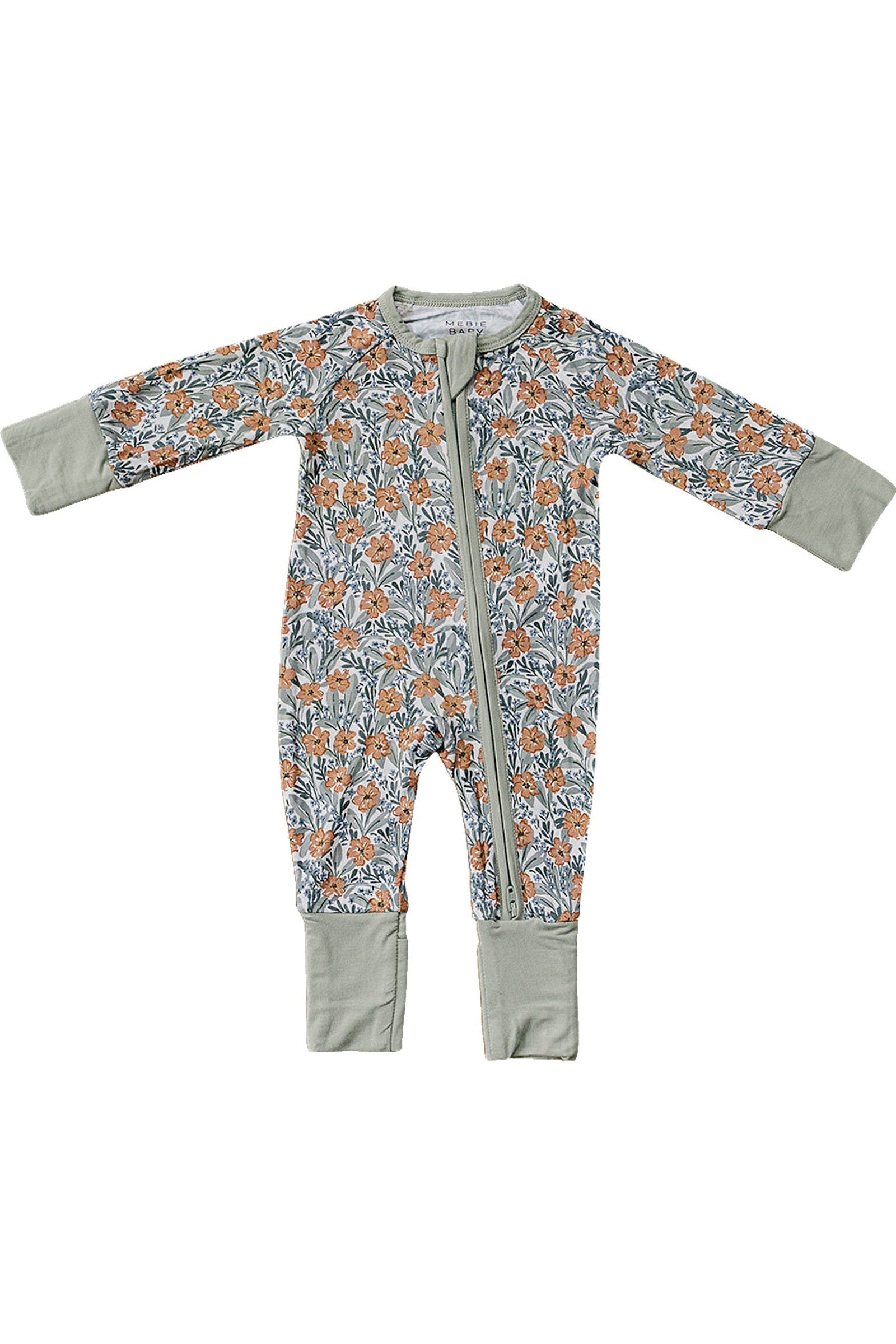 Dainty Meadow Zipper Pajama, Bamboo, Baby Essentials
