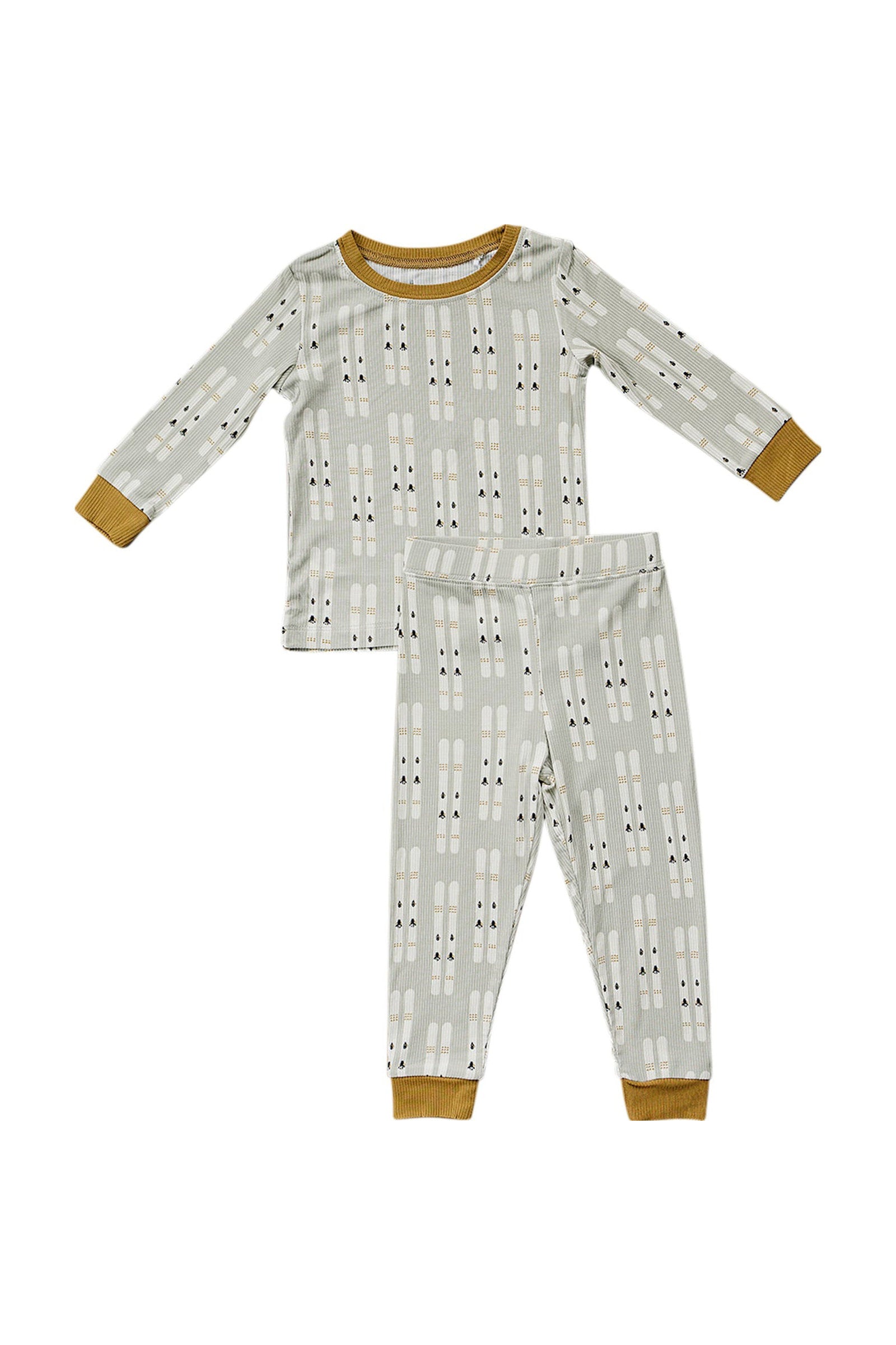 Ski Ribbed Cozy Pajama Set, Bamboo, Baby Essentials