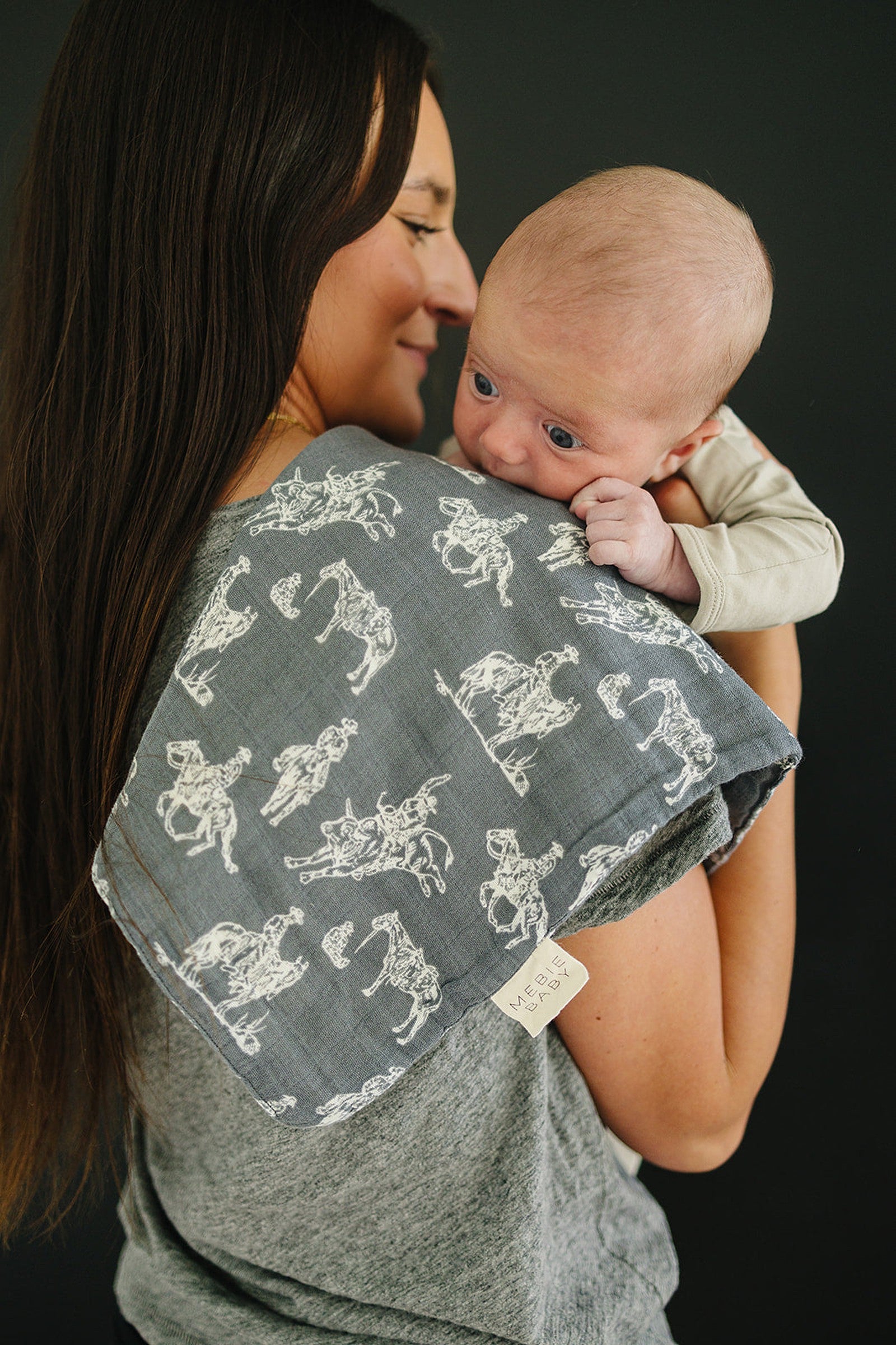 Wild West Muslin Burp Cloth, 100% Cotton, Baby Essentials, Rodeo Collection