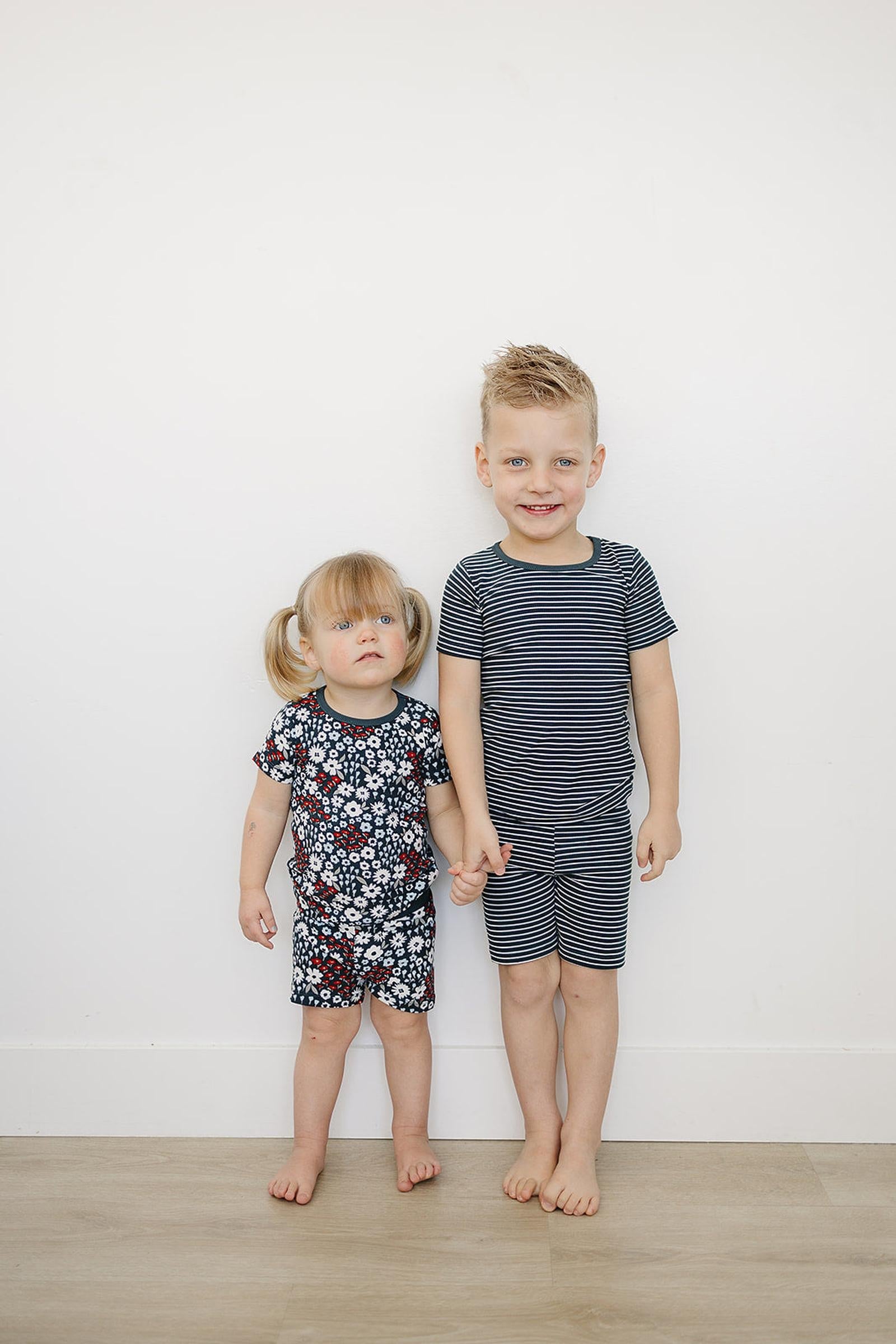 Americana Floral Ribbed Cozy Shorts Set, Bamboo, Baby, Toddler & Kids