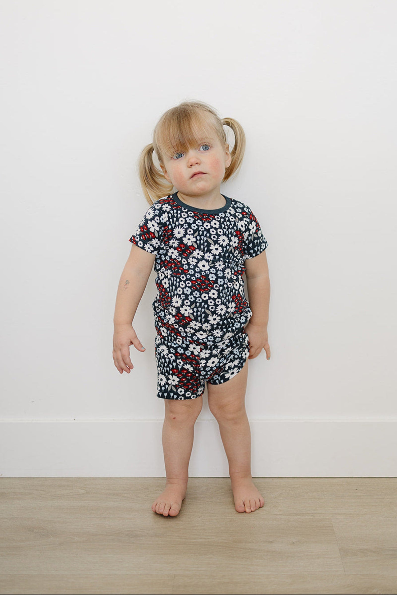 Americana Floral Ribbed Cozy Shorts Set, Bamboo, Baby, Toddler & Kids