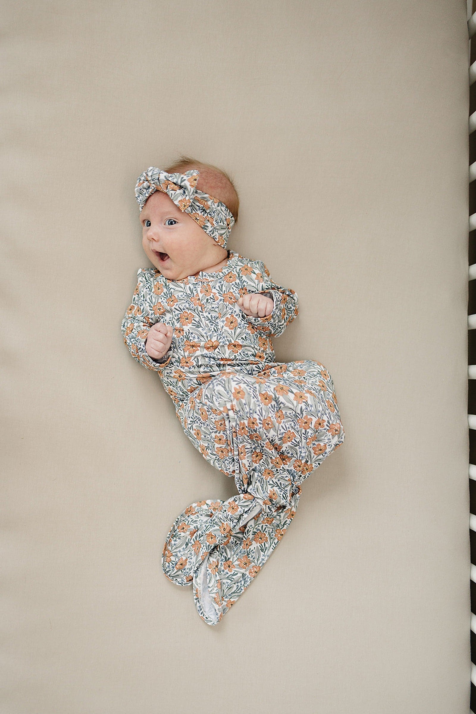 Dainty Meadow Knot Gown, Bamboo, Baby Essentials