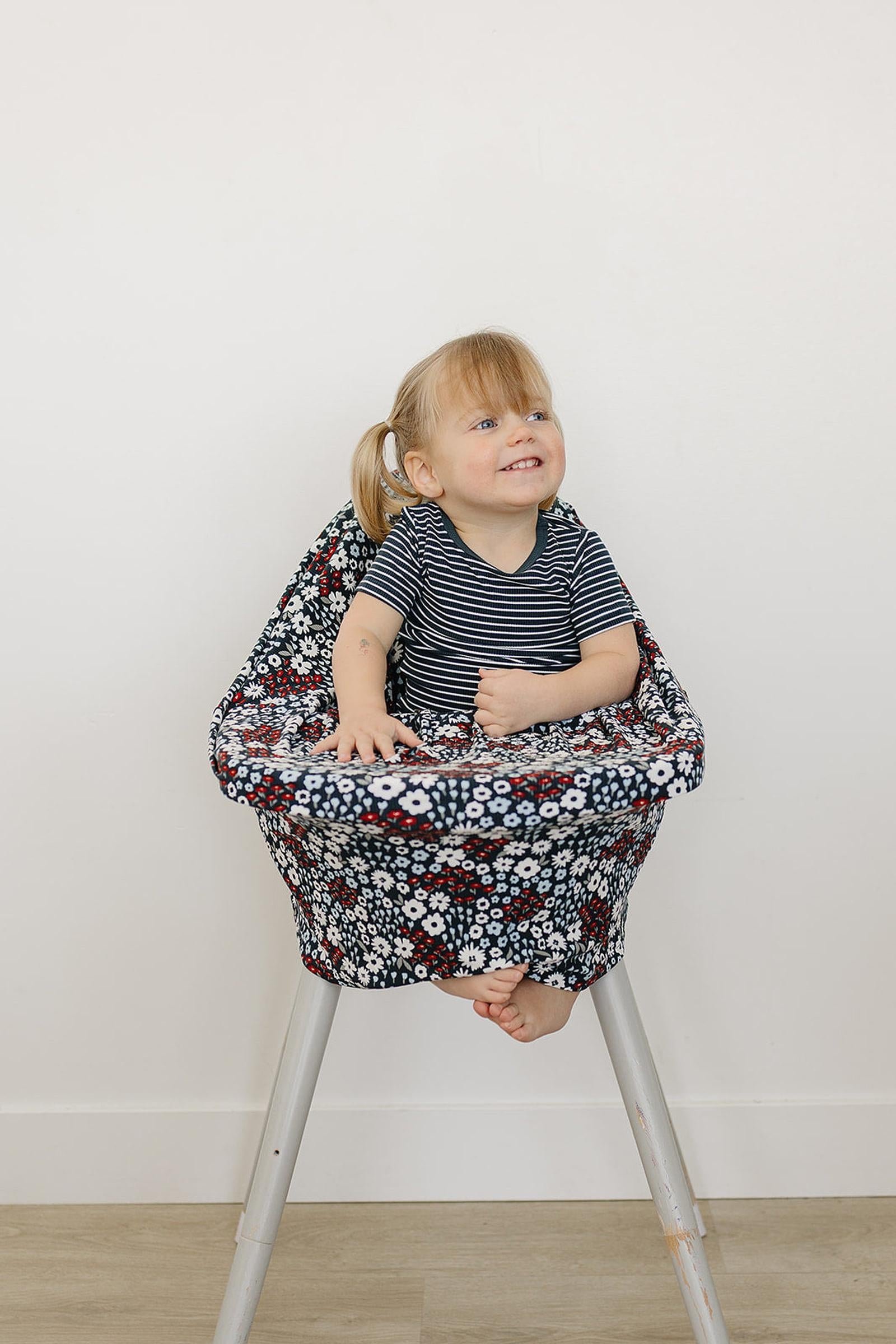 Americana Floral Ribbed Multi-Use, Bamboo, Car Seat & Nursing Cover, Baby
