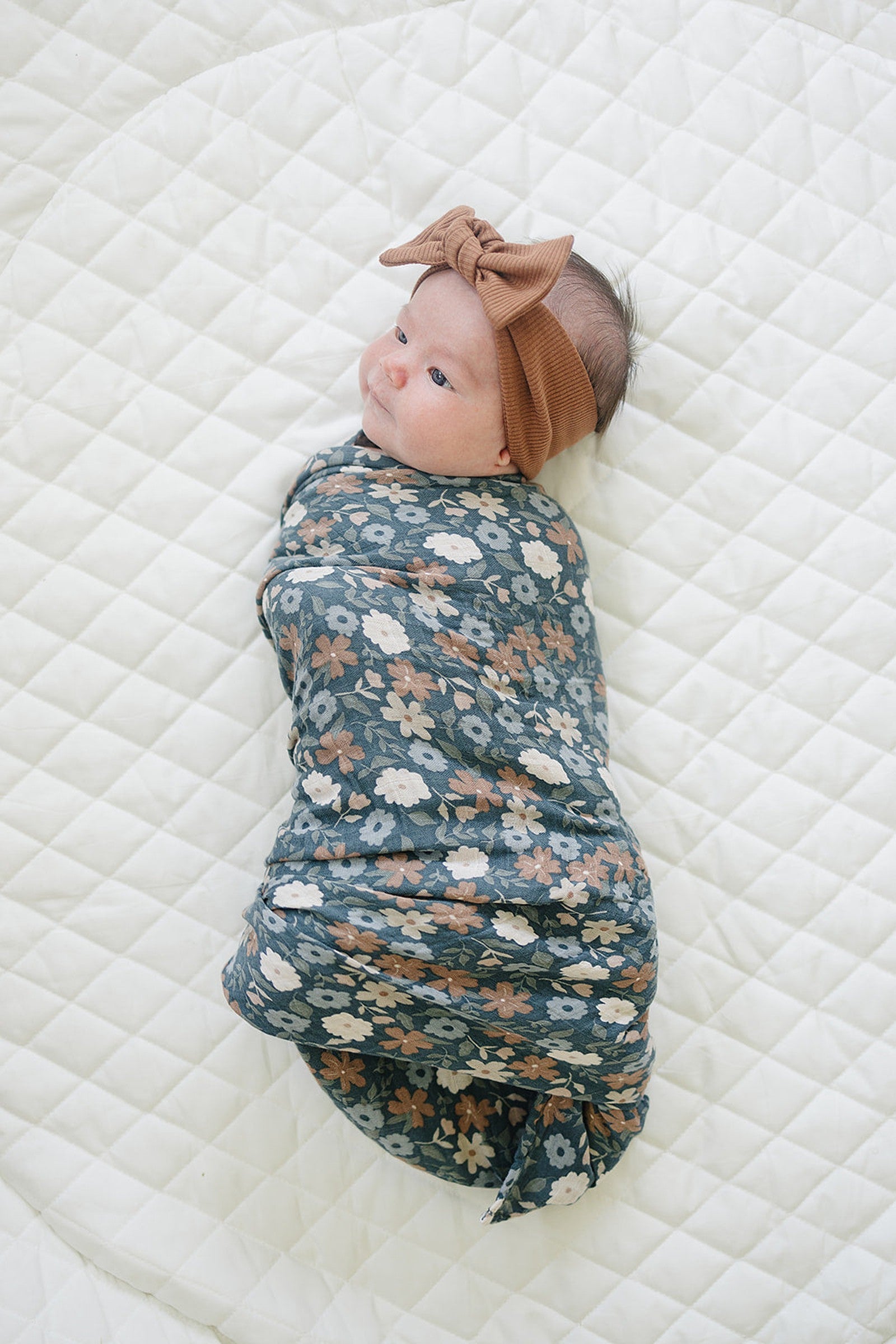 Midnight Floral Muslin Swaddle Blanket, 100% Cotton, Baby Essentials