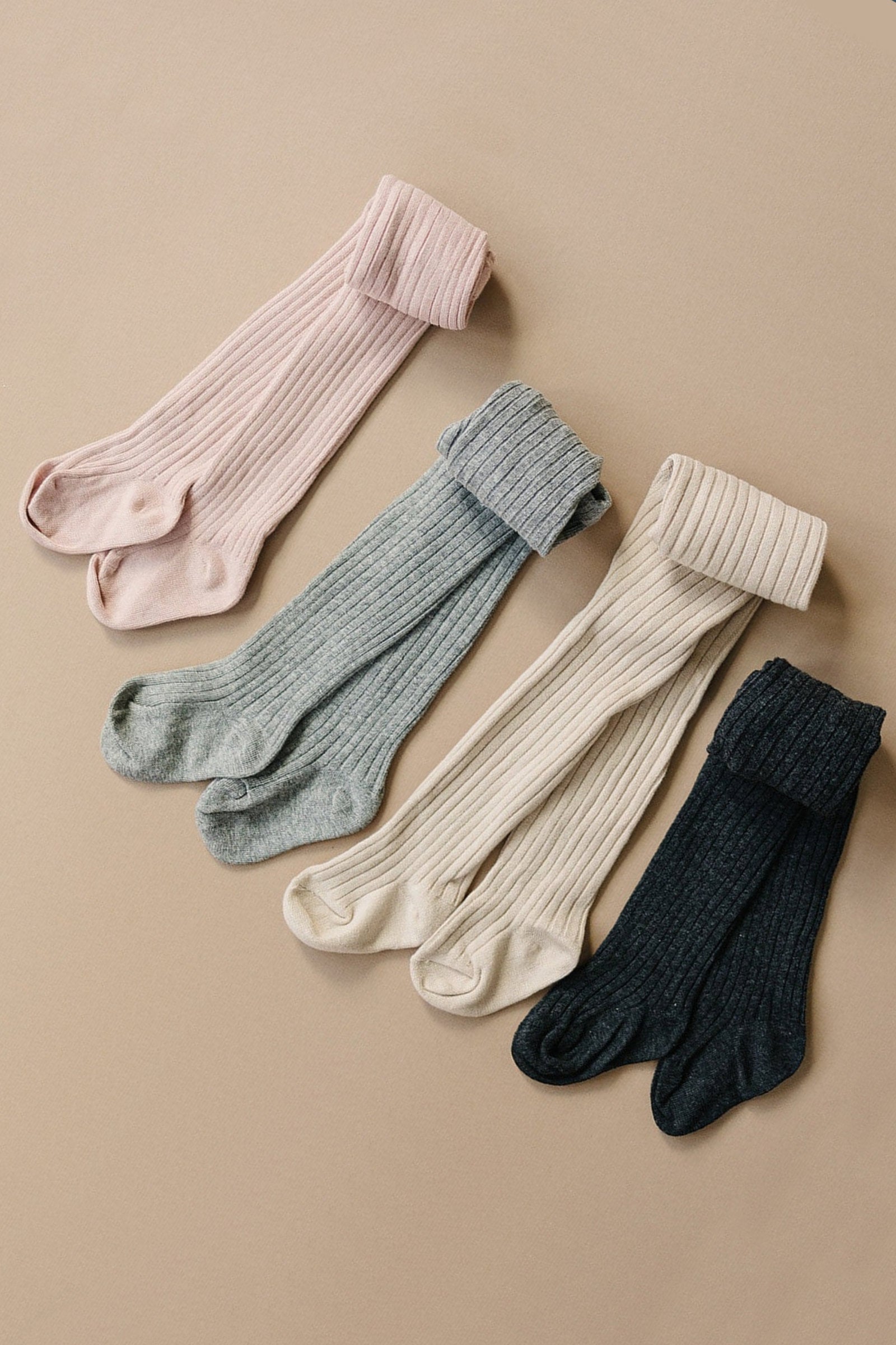 Baby & Toddler Ribbed Tights, Cotton, Gender Neutral, Baby