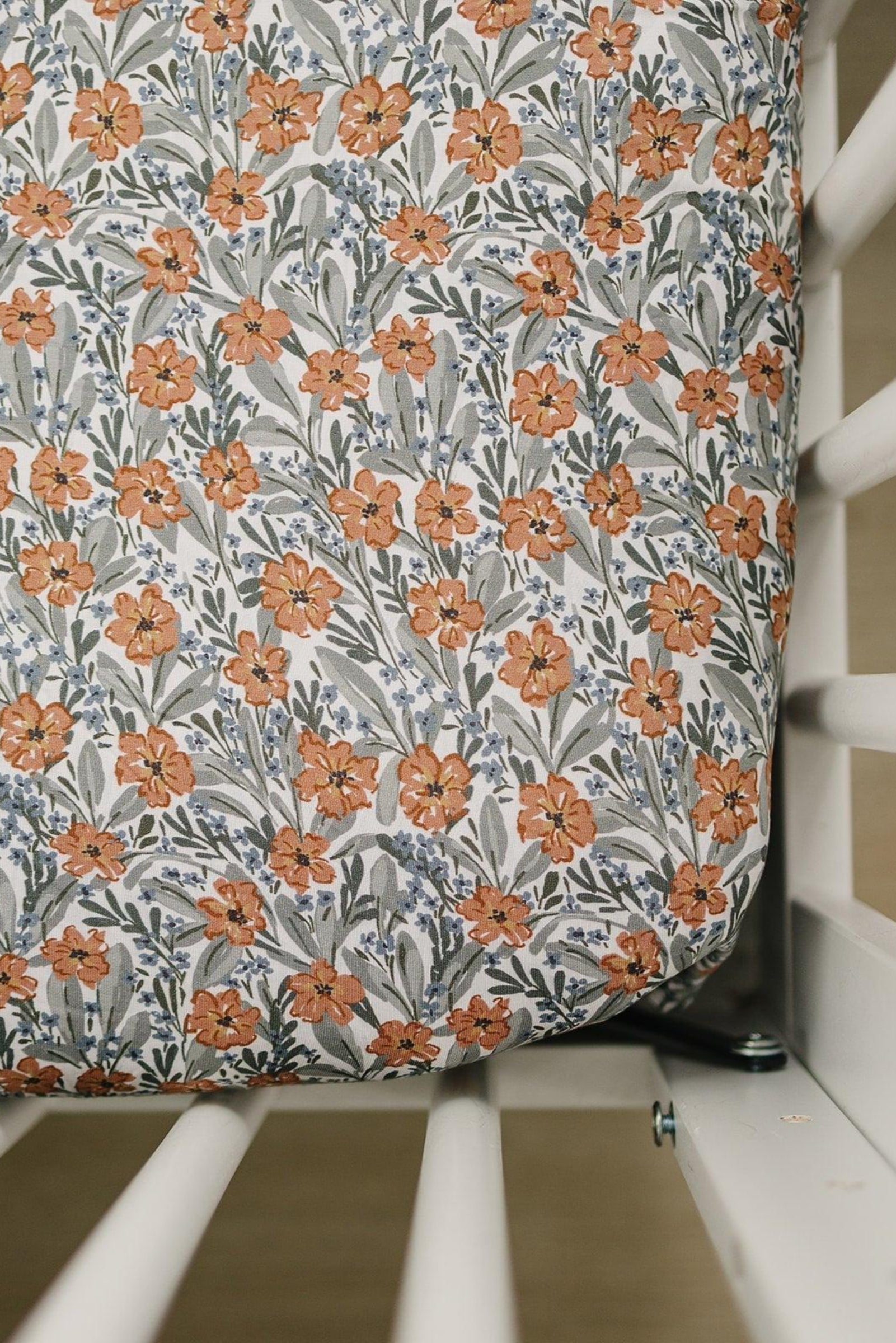 Dainty Meadow Stretch Crib Sheet, Bamboo, Baby Essentials