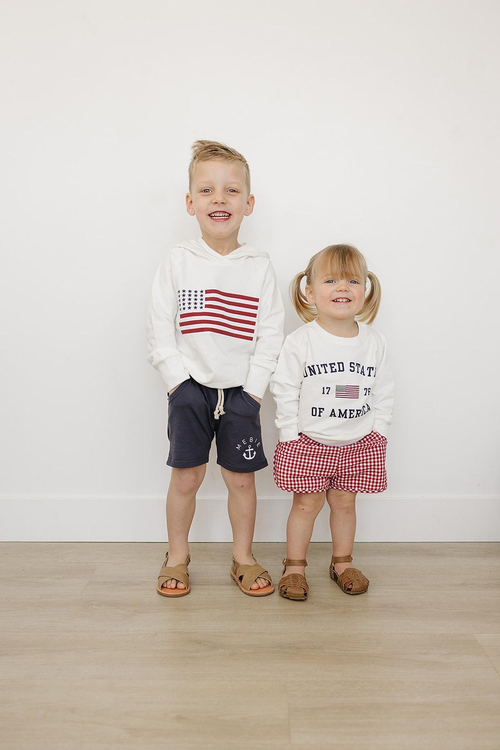 Flag Hooded Sweatshirt, Patriotic, Cotton, Gender Neutral, Baby, Toddler & Kids