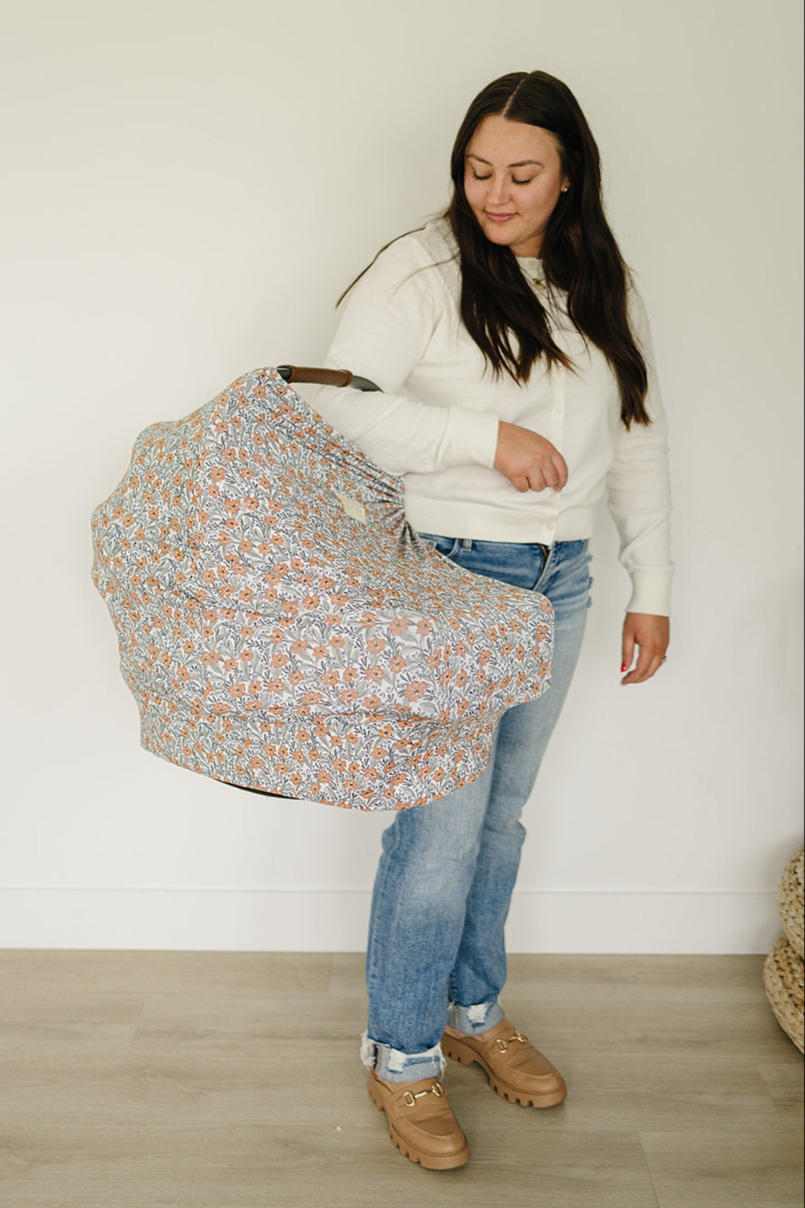 Dainty Meadow Multi-Use, Bamboo,, Car Seat & Nursing Cover, Baby