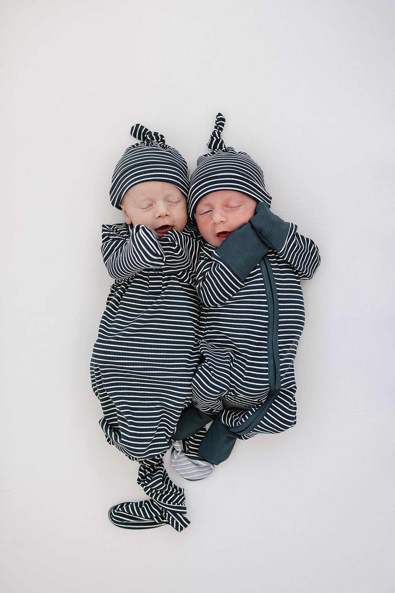 Navy Stripes Knot Gown, Bamboo, Baby Essentials