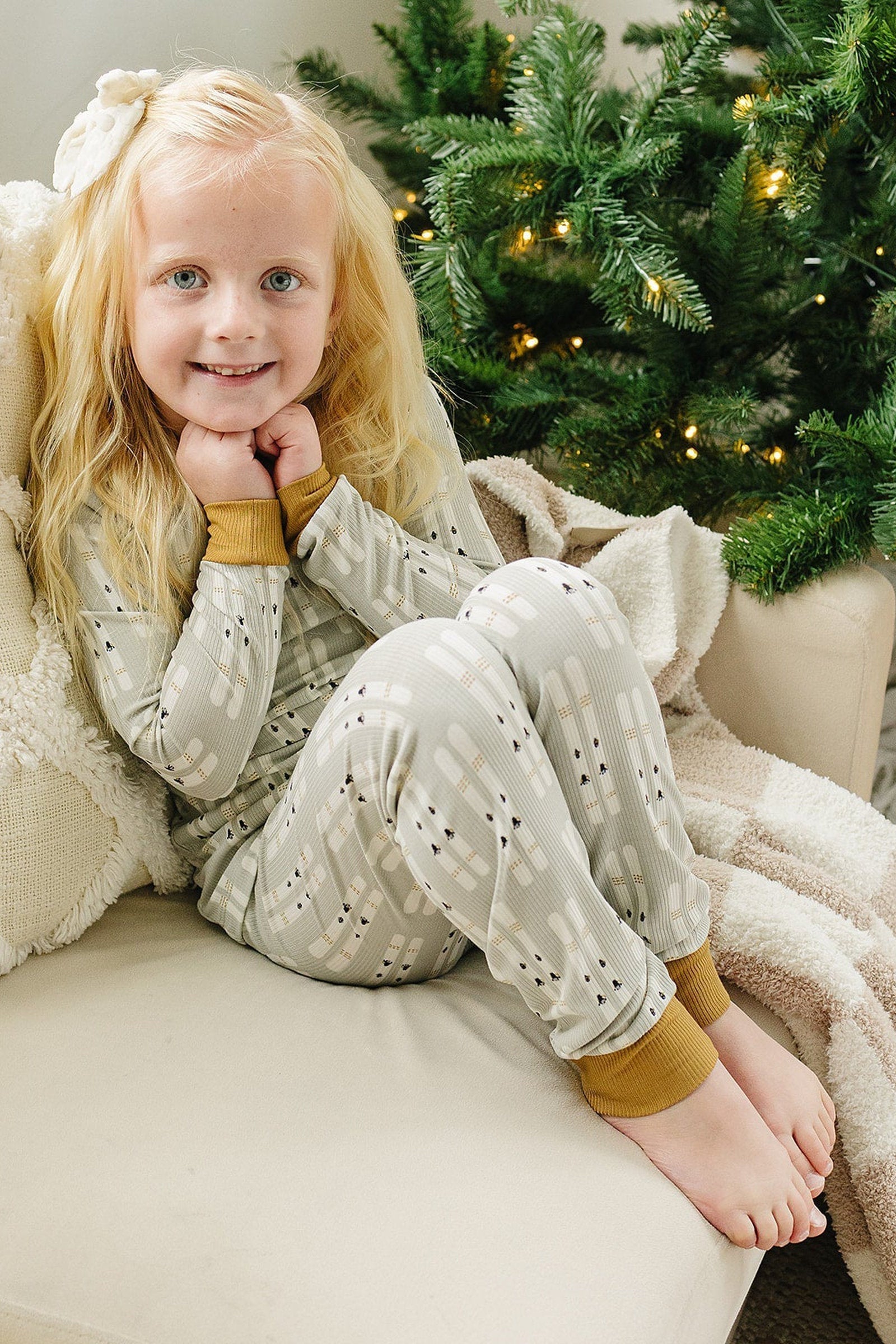 Ski Ribbed Cozy Pajama Set, Bamboo, Baby Essentials