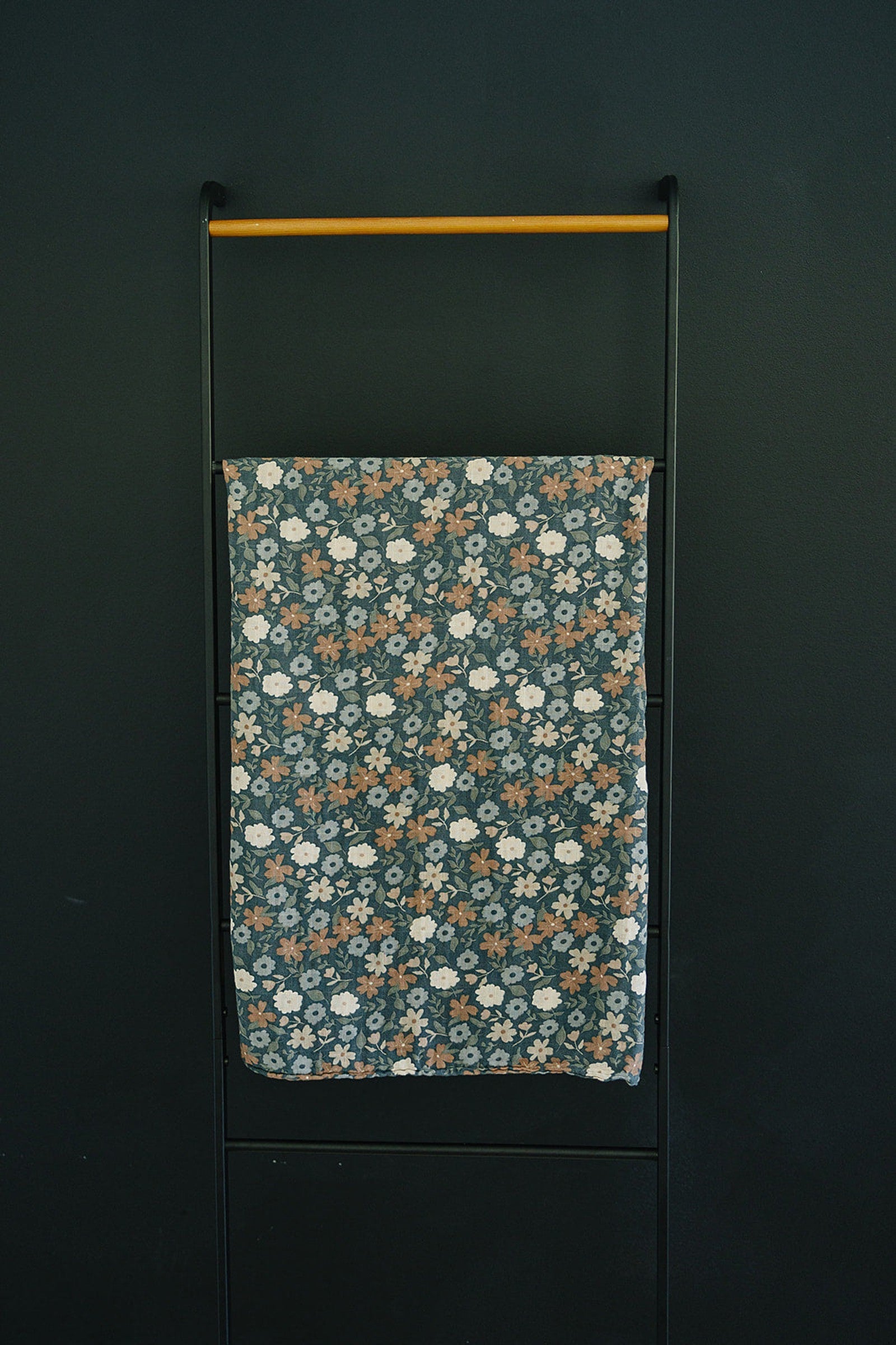 Midnight Floral Muslin Swaddle Blanket, 100% Cotton, Baby Essentials