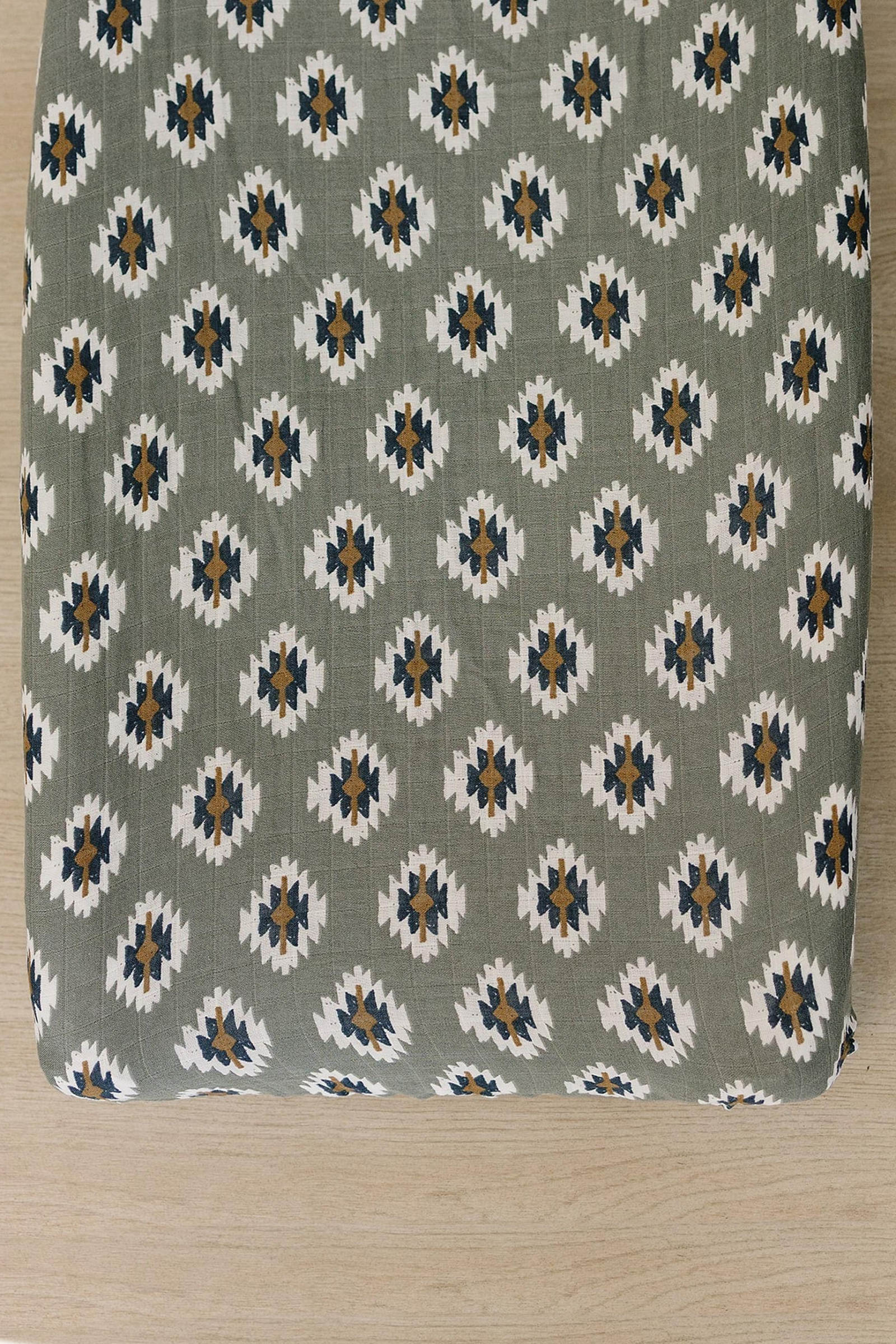 Southwest Aztec Muslin Changing Pad Cover, Rodeo Nursery Collection