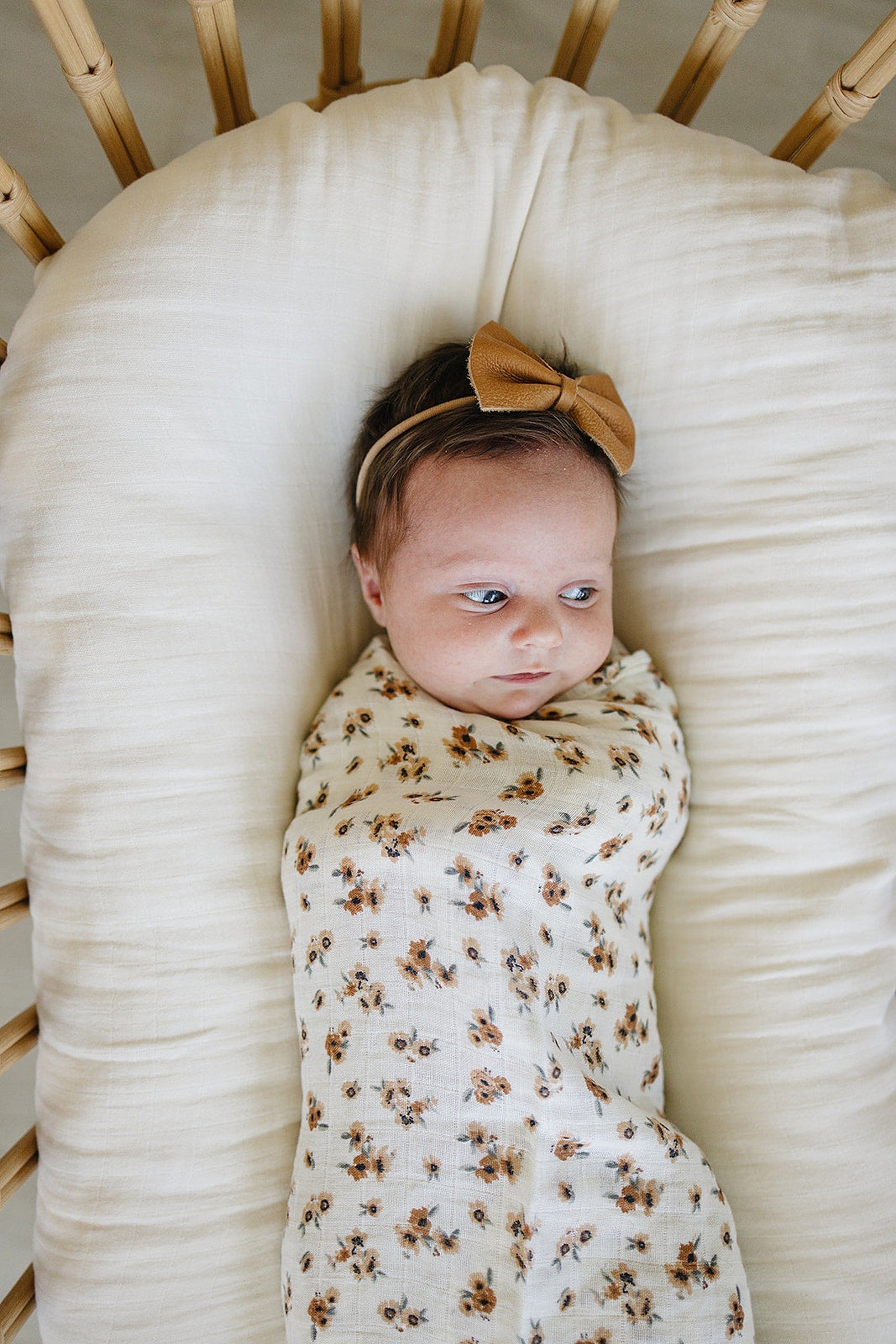 Autumn Bloom Muslin Swaddle Blanket, 100% Cotton, Baby Essentials