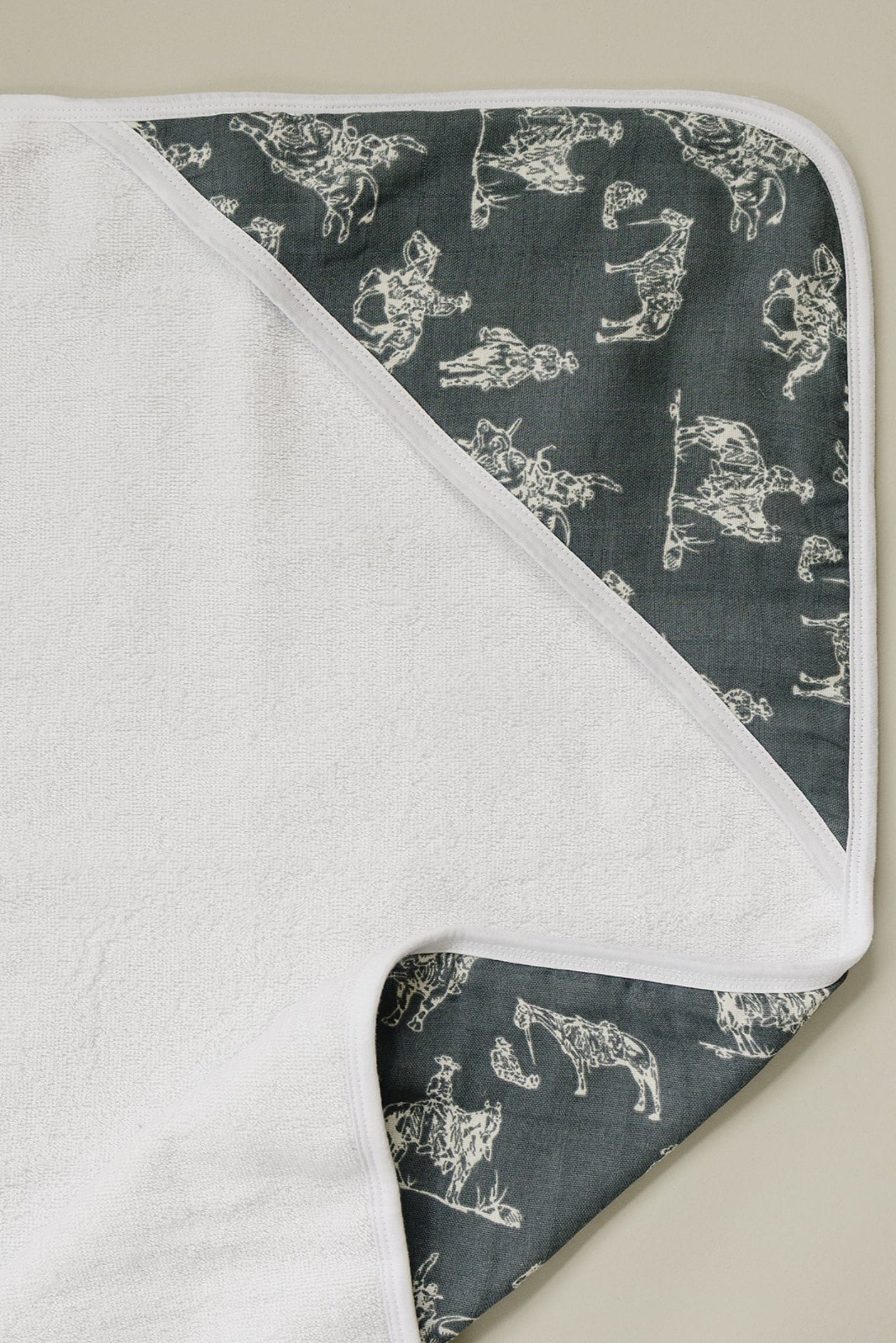 Wild West Muslin Hooded Towel, 100% Cotton, Rodeo Collection, Gender Neutral, Baby