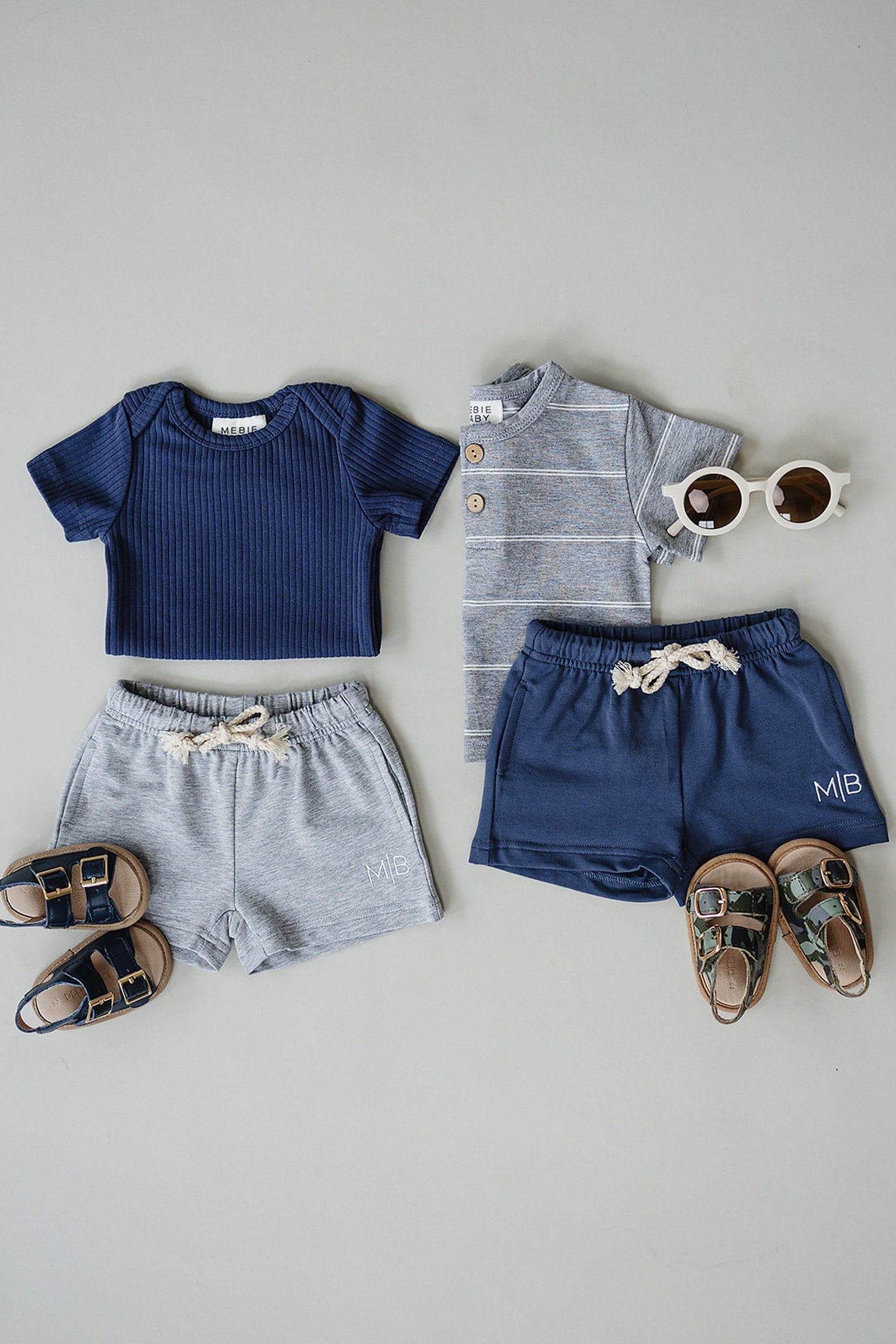 Cotton Grey Stripe Button T-Shirt for Boys, Baby - Kids
