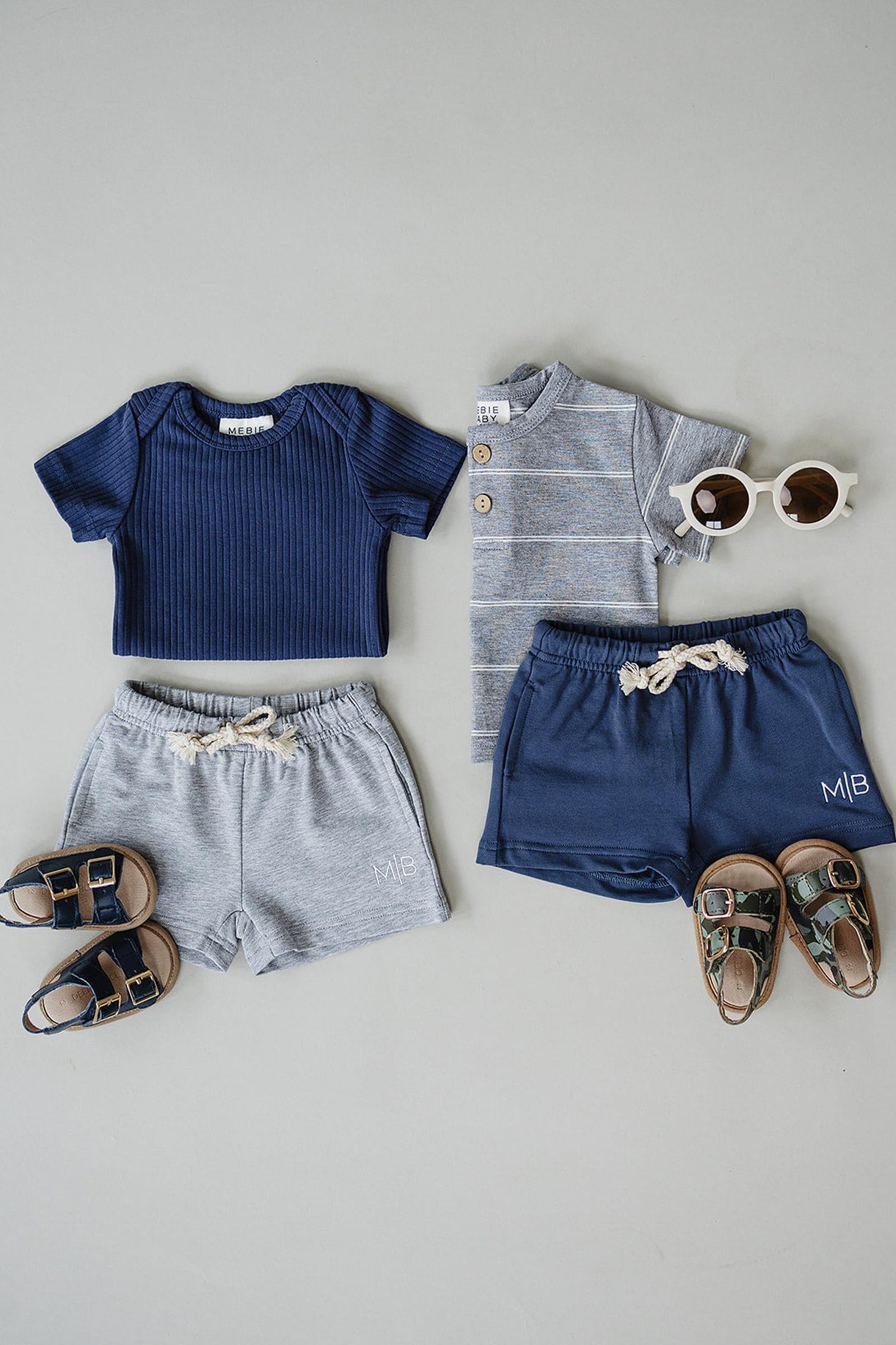 Cotton Navy Pocket Shorts for Boys, Baby - Kids
