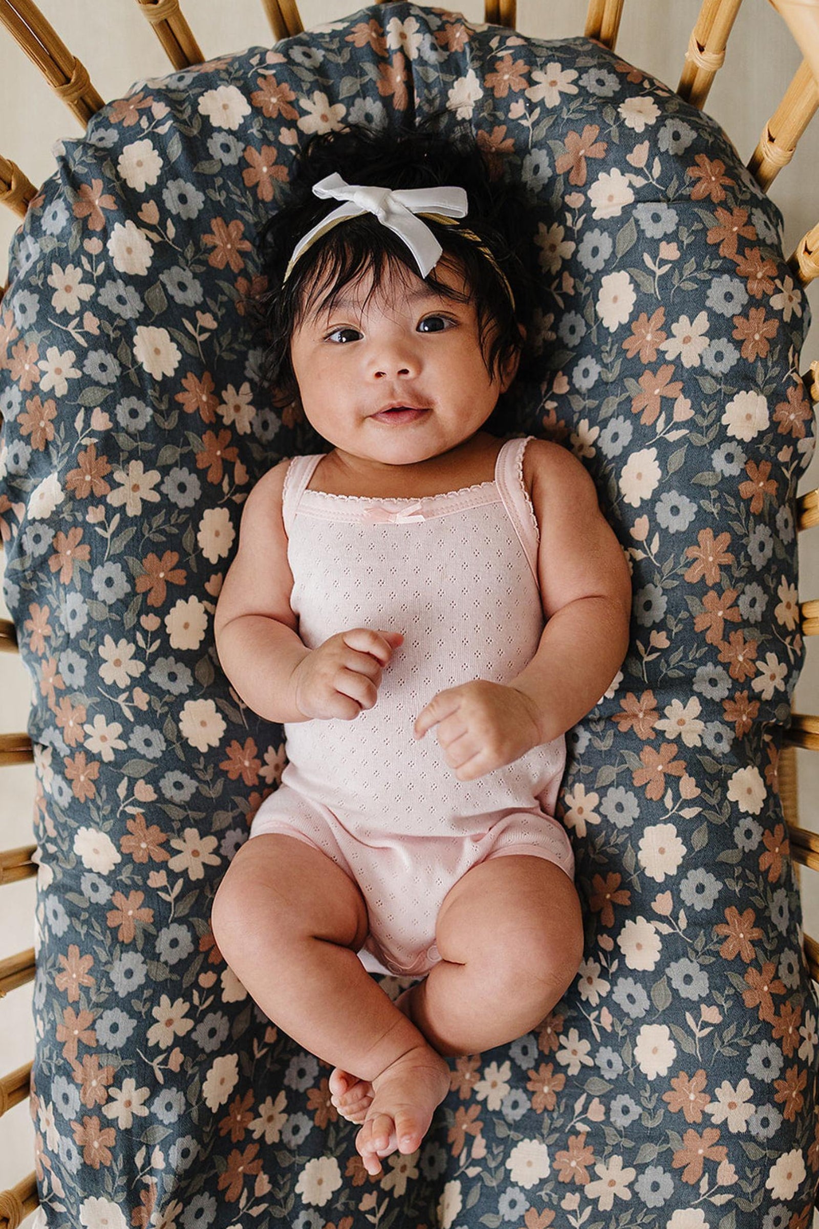 Cotton Pink Pointelle Tank Bodysuit for Baby Girls