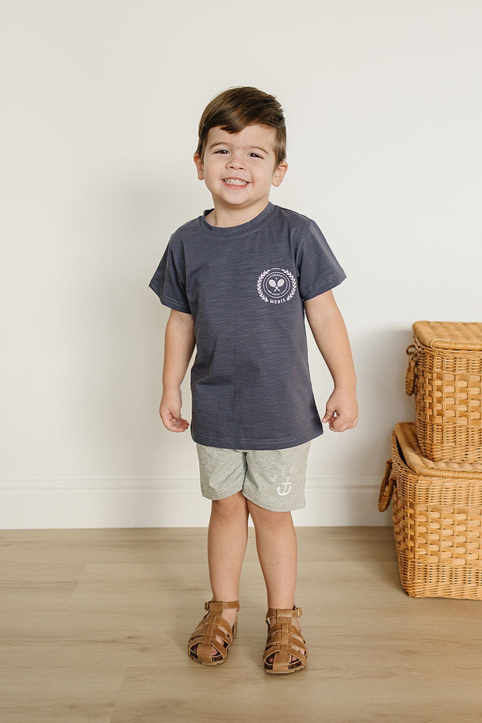 Heather Grey Pocket Cotton Shorts, Baby, Toddler & Kids