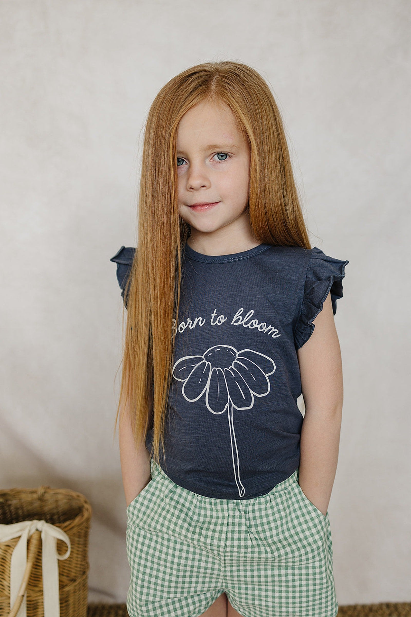 Girl Born to Bloom Ruffle T-Shirt, Cotton, Baby, Toddler & Kids