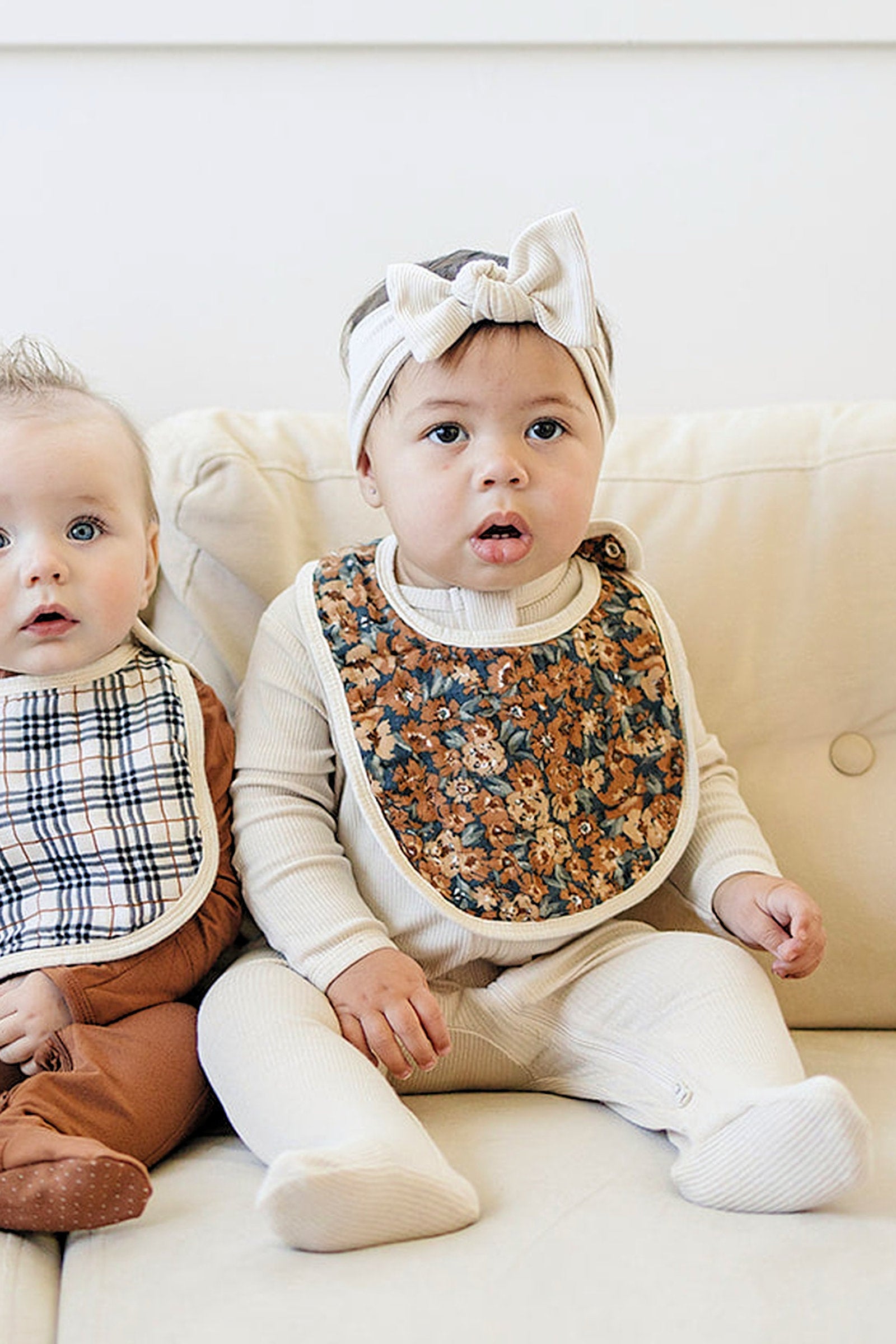 Venetian Floral Classic Muslin Bib, 100% Cotton, Baby Essentials
