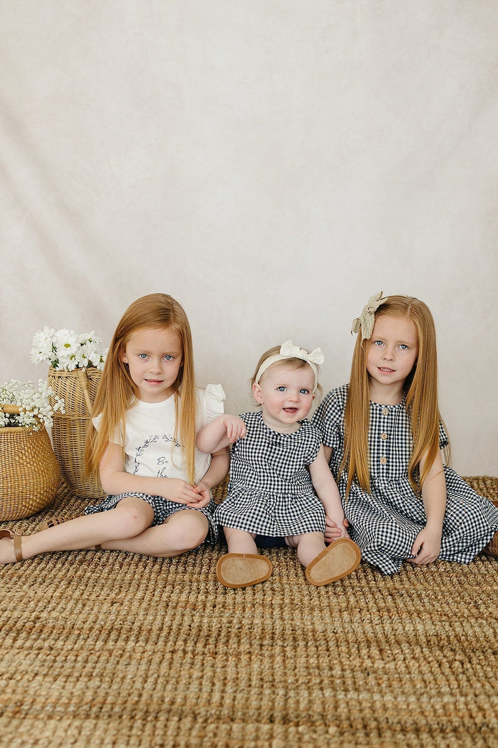 Navy Gingham Cotton Dress, 100% Cotton, Baby, Toddler & Kids