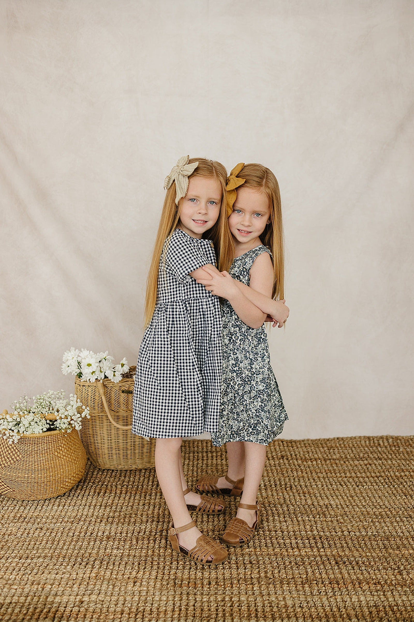 Navy Gingham Cotton Dress, 100% Cotton, Baby, Toddler & Kids