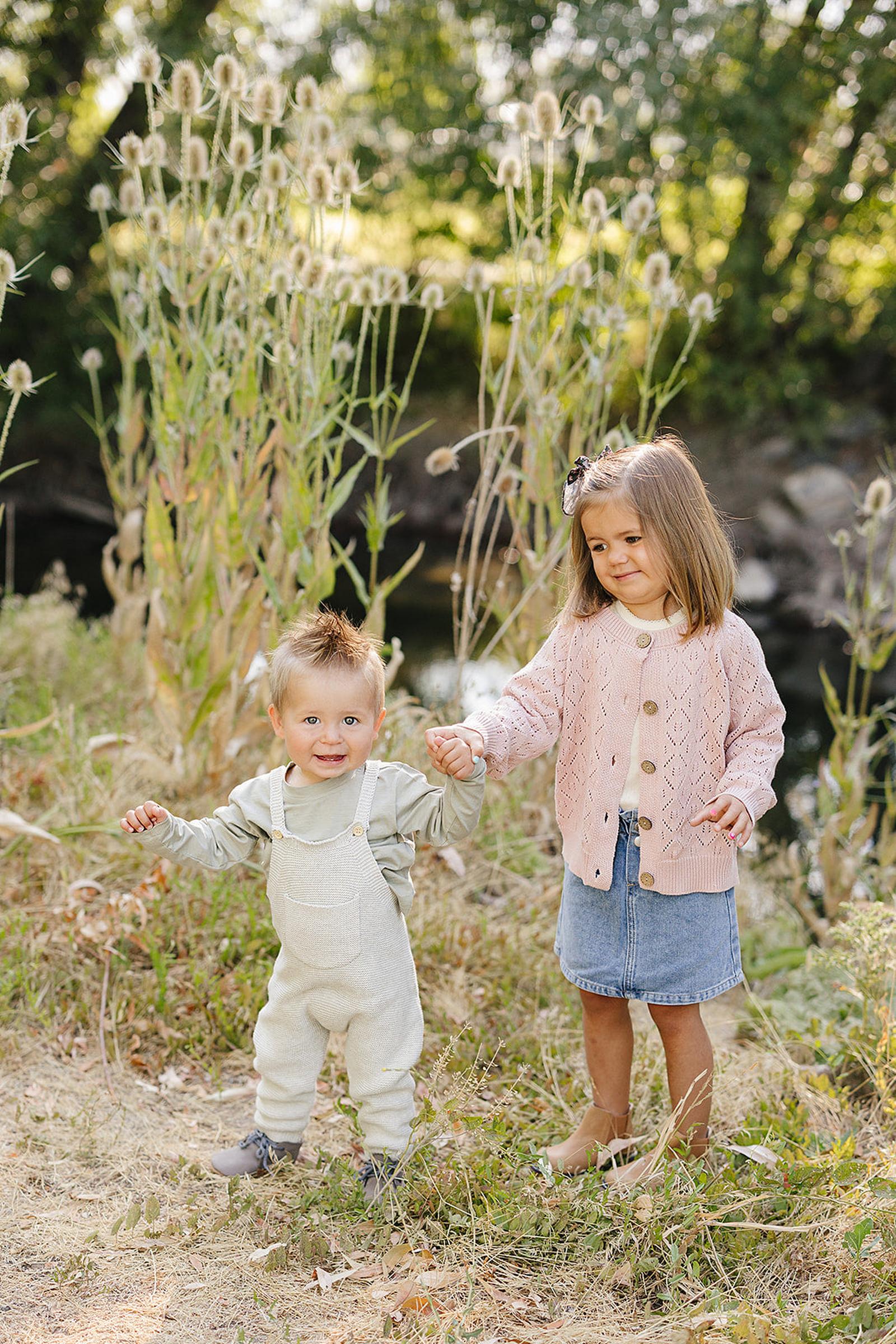 Grey Knit Overalls, 100% Cotton, Baby