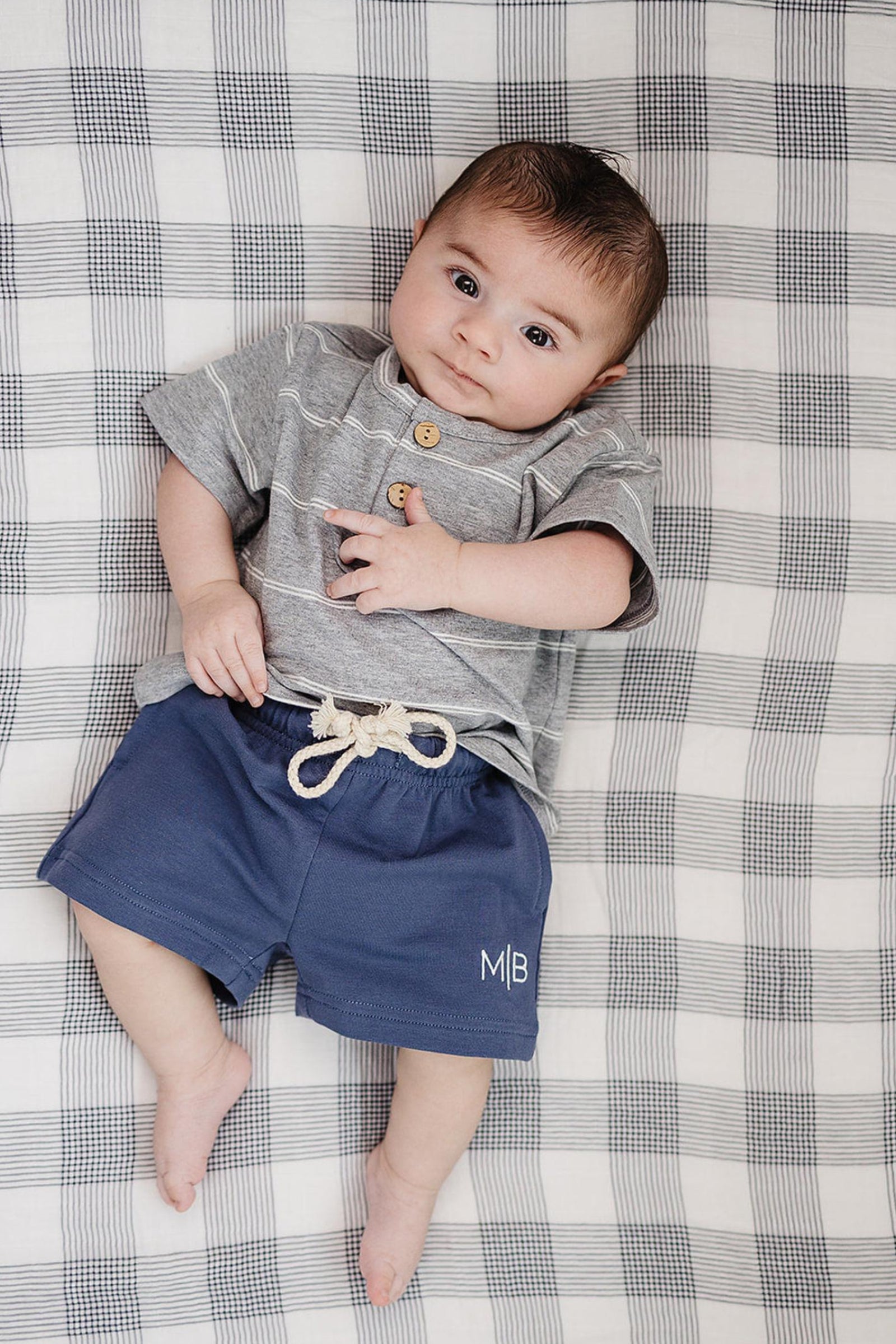 Cotton Navy Pocket Shorts for Boys, Baby - Kids