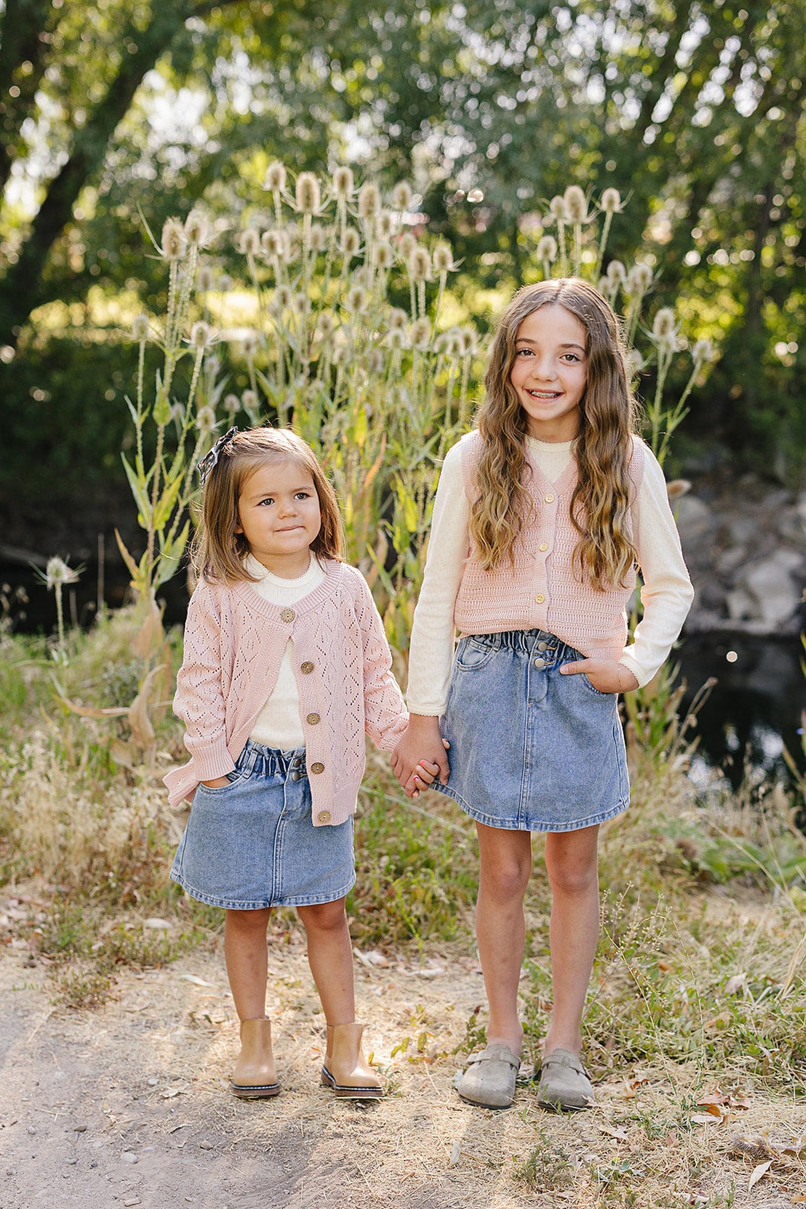 Pink Knit Button Down Vest, 100% Cotton, Sizes 6M-7