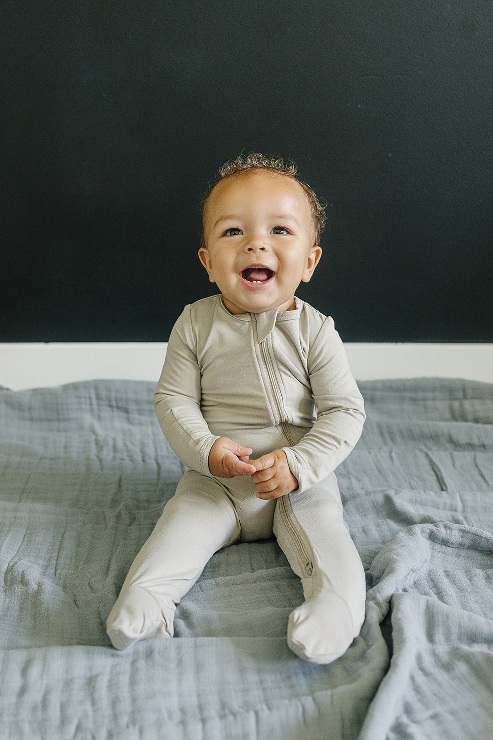 Dusty Blue Muslin Crib Quilt, 100% Cotton, Baby Essentials