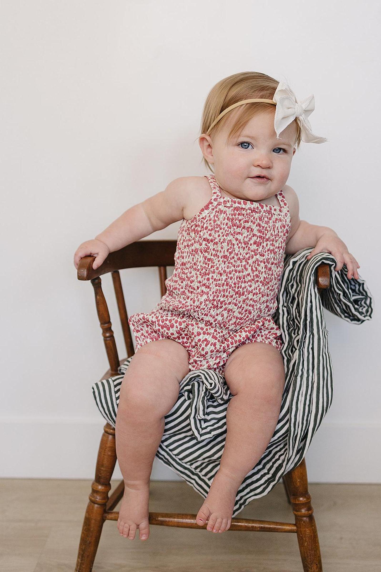 Cotton Tulip Ruched Bloomer Set for Baby Girls