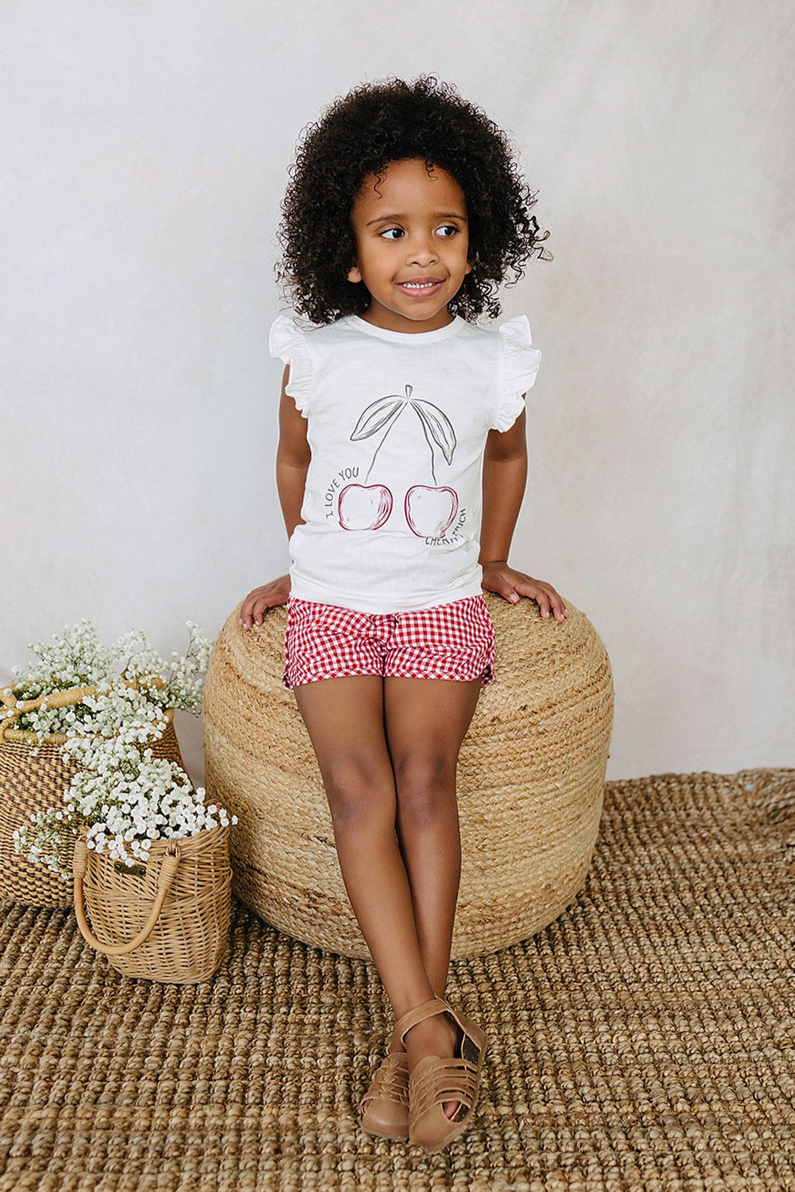 Cherry Much Ruffle T-Shirt, Cotton, Baby, Toddler & Kids
