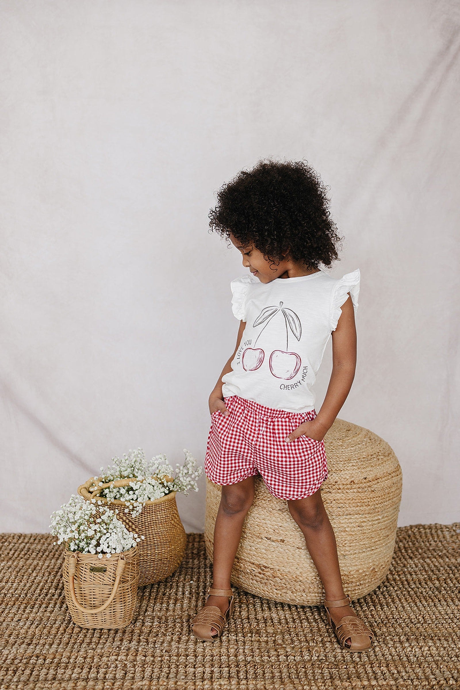 Cherry Much Ruffle T-Shirt, Cotton, Baby, Toddler & Kids