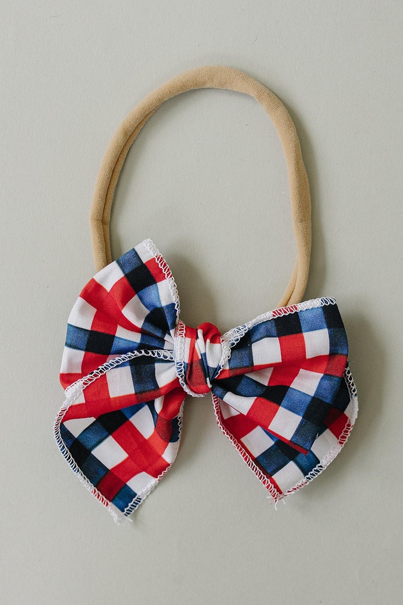All American Plaid Hair Bows